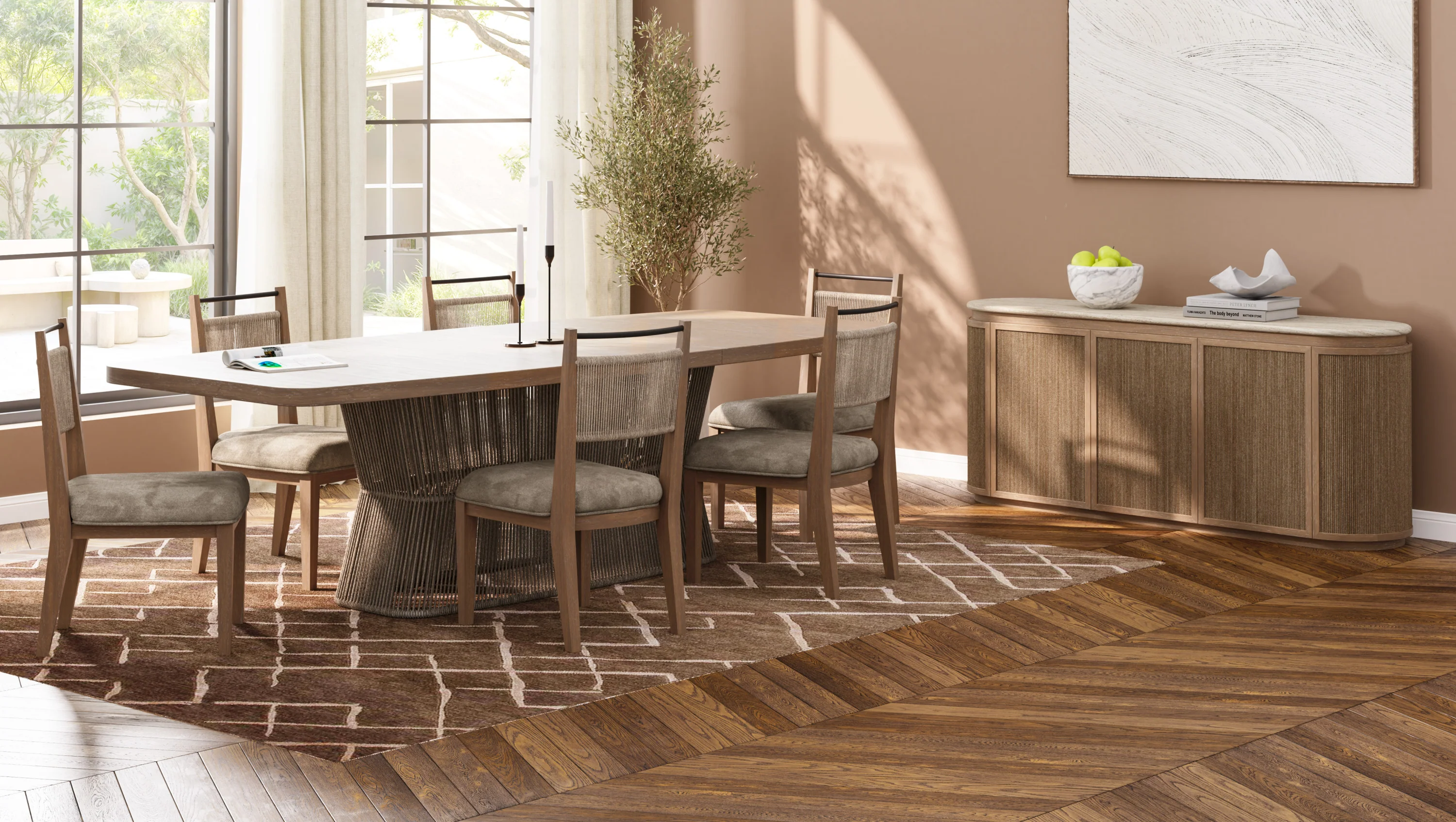 Rope Base Dining Table