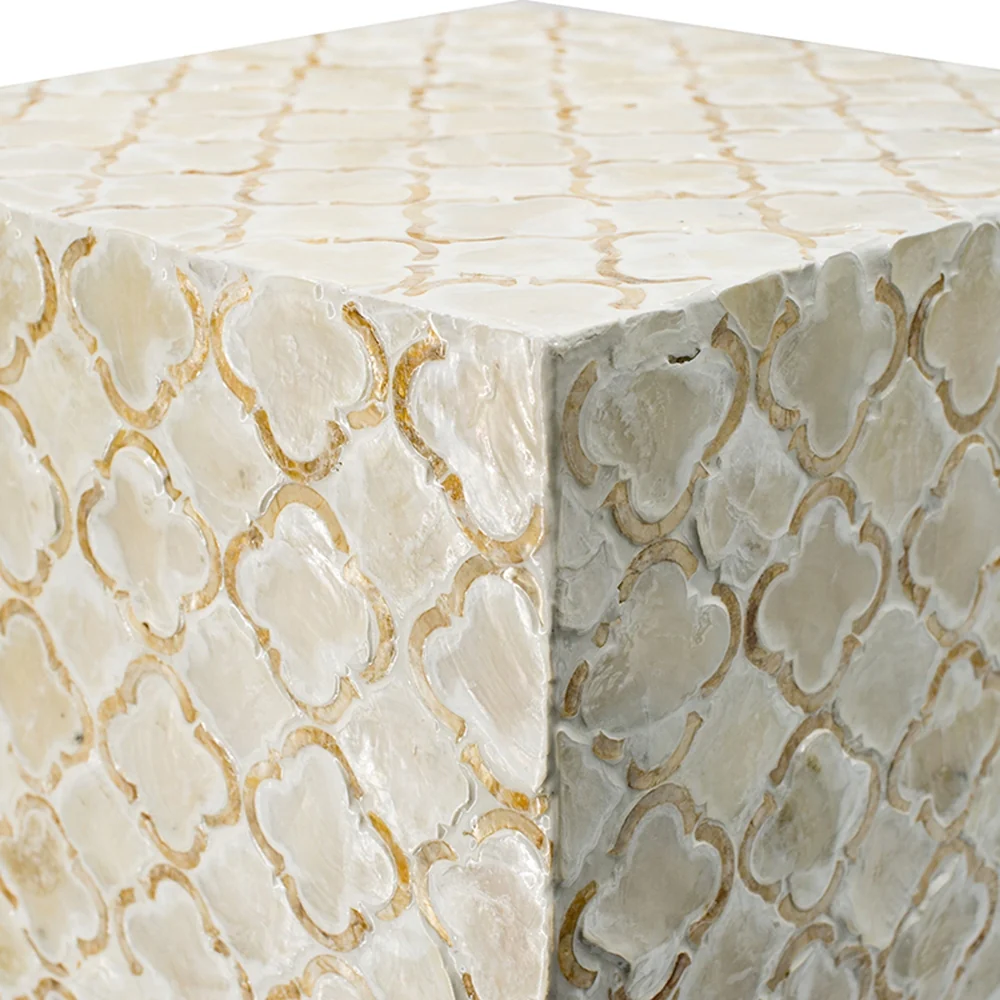 Square Capiz Side Table