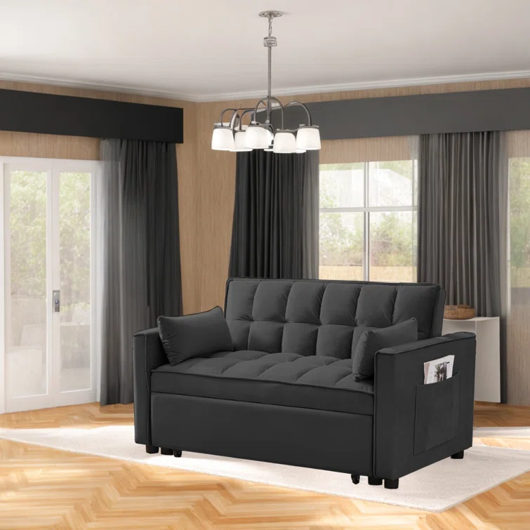 Dameion 55.20'' Velvet Sleeper Sofa