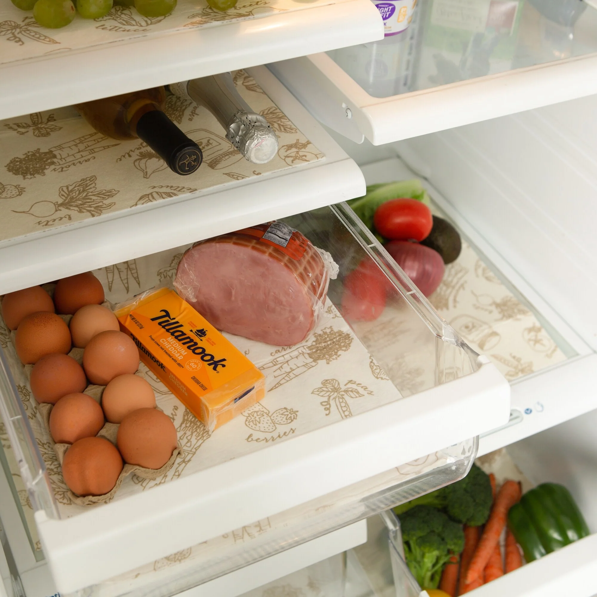 DII Nautical Blue Market Print Fridge Liner (Set of 6)