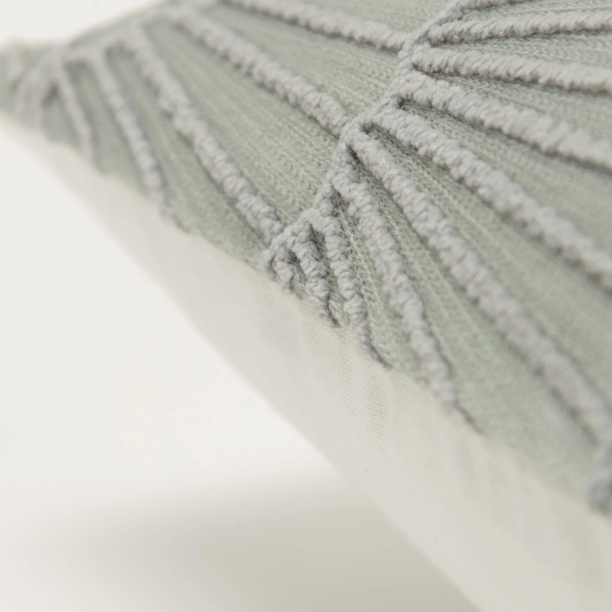 Embroidered Fan Square Pillow