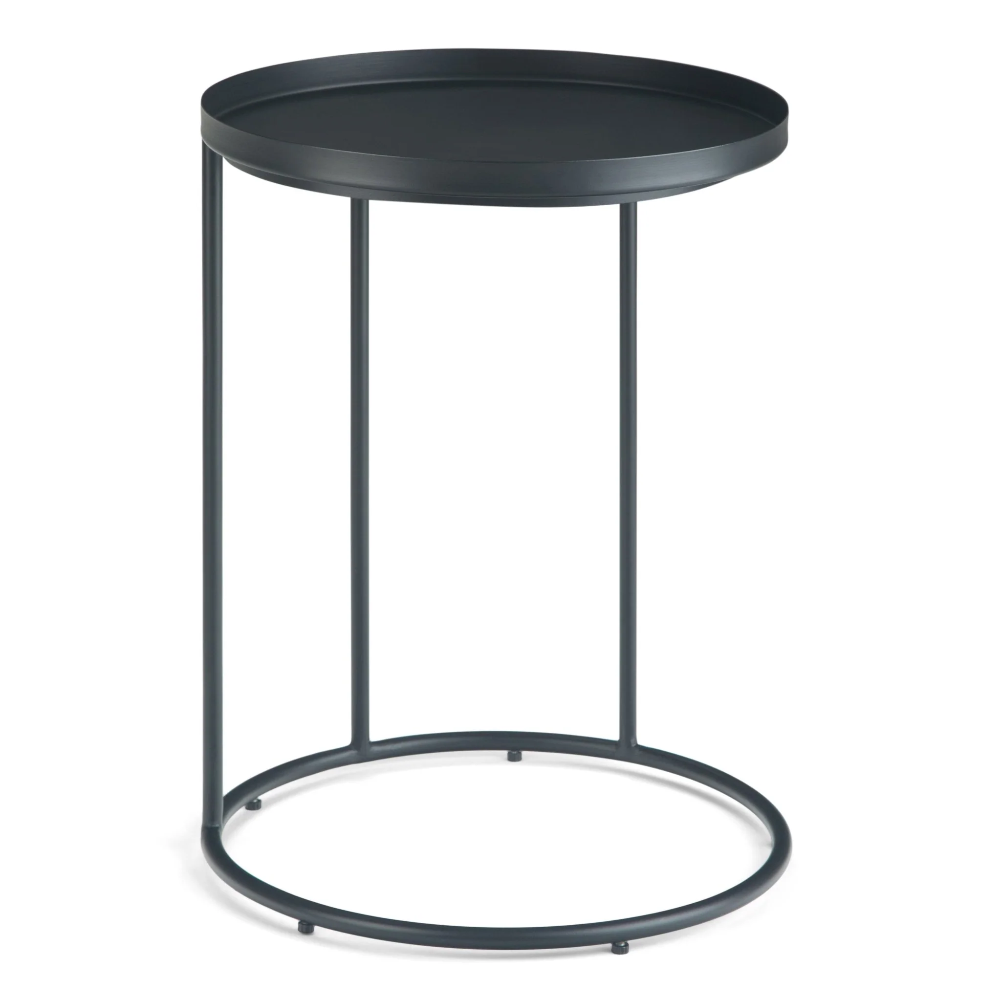 18-inch Round Side Table with Tray Top