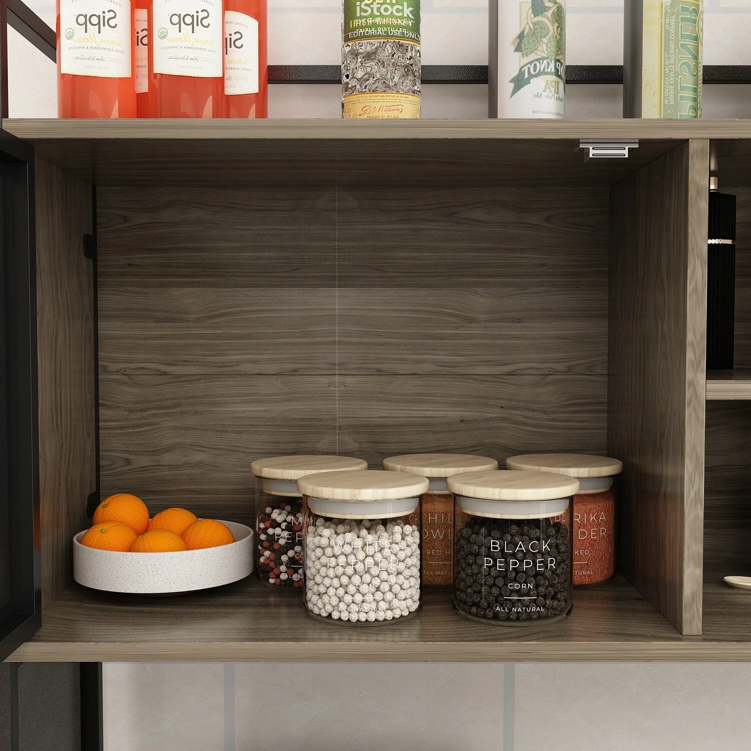 Large Buffet with Hutch,Kitchen Pantry Cupboard Sideboard