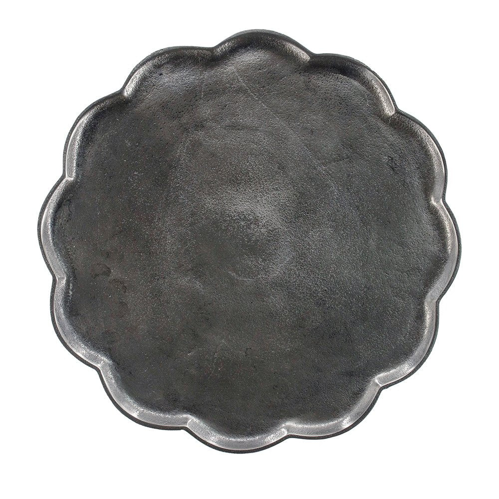 Aluminum Side Table with Leaf Design