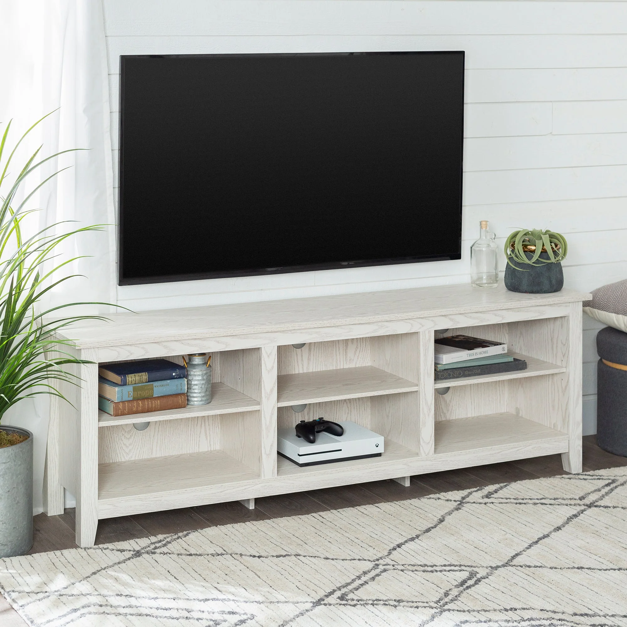 Aglow 70 TV Stand with Open Shelf Storage for TVs Up To 80 Inches
