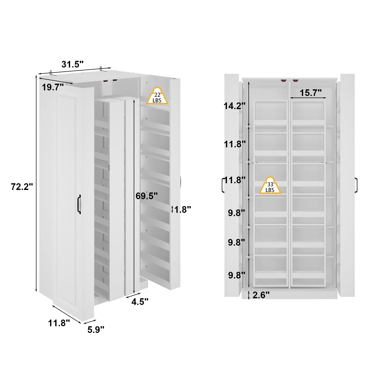 Versatile Kitchen Organizer: Compact 31.5