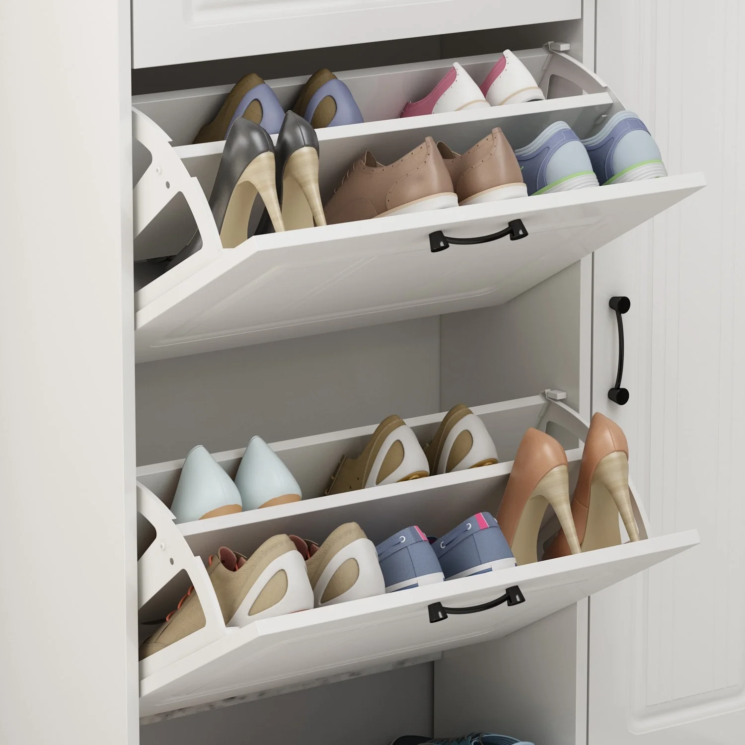 Kerrogee Shoe Cabinet w/ Drawers for Up to 18 Pairs (Can Fit Boots )