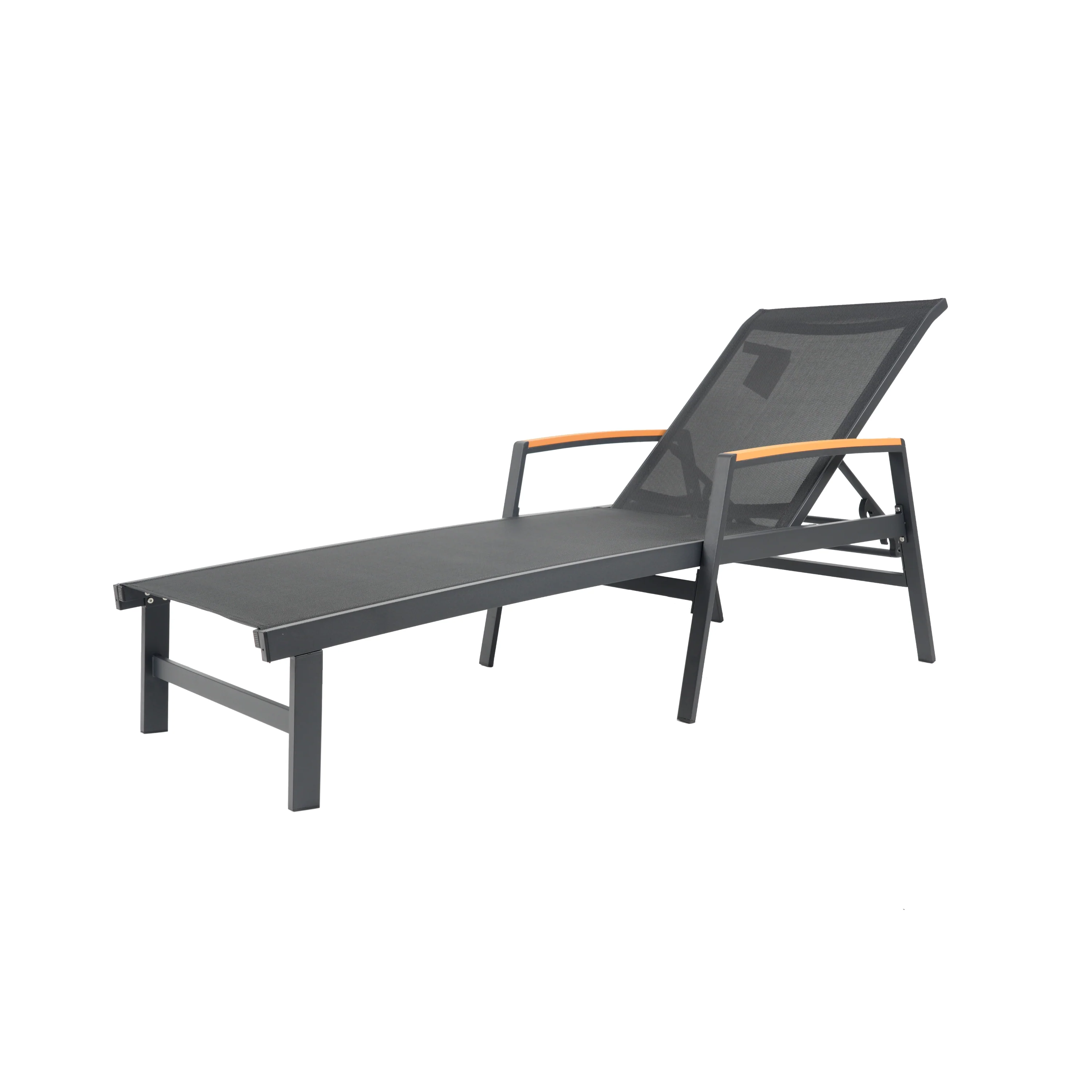 Wavellite Outdoor Chaise Lounges with Aluminum Frame and Mesh Seating