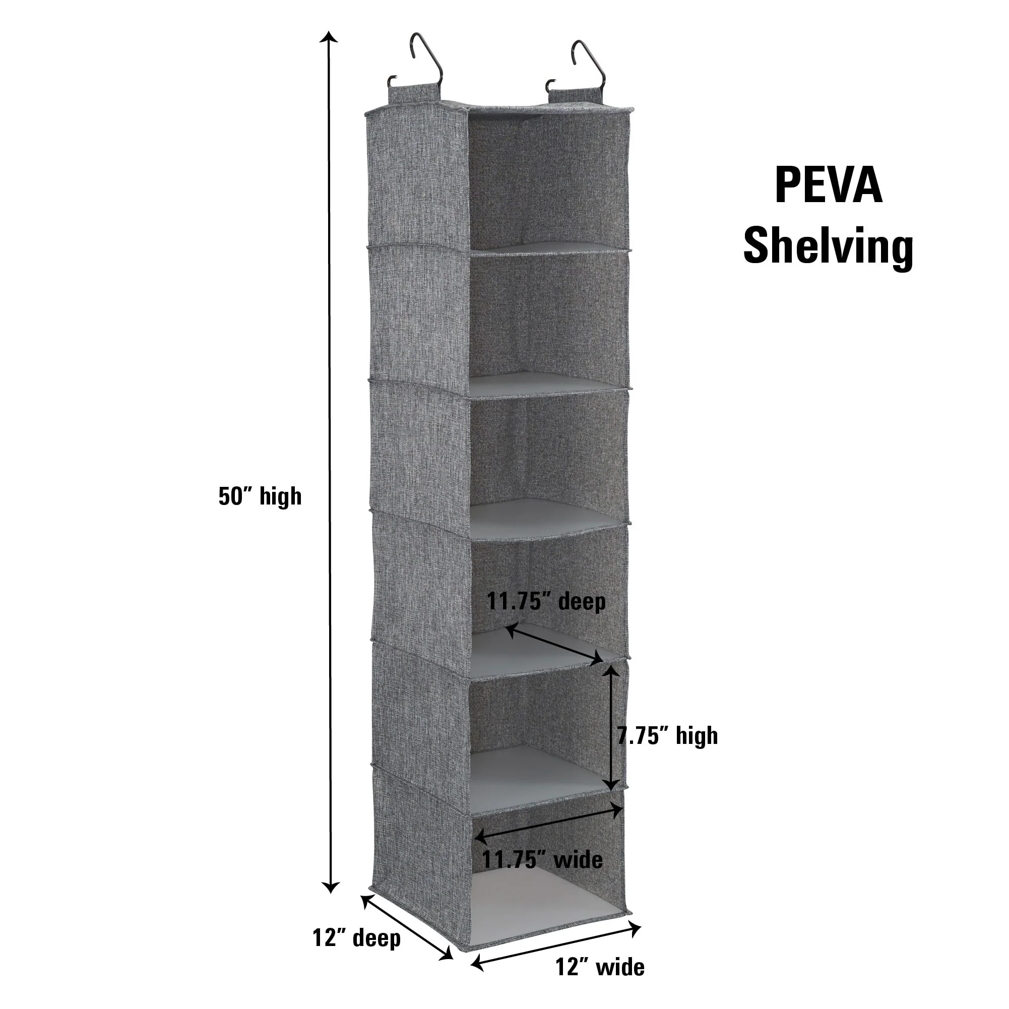 Household Essentials 6 Shelf Hanging Closet Organizer