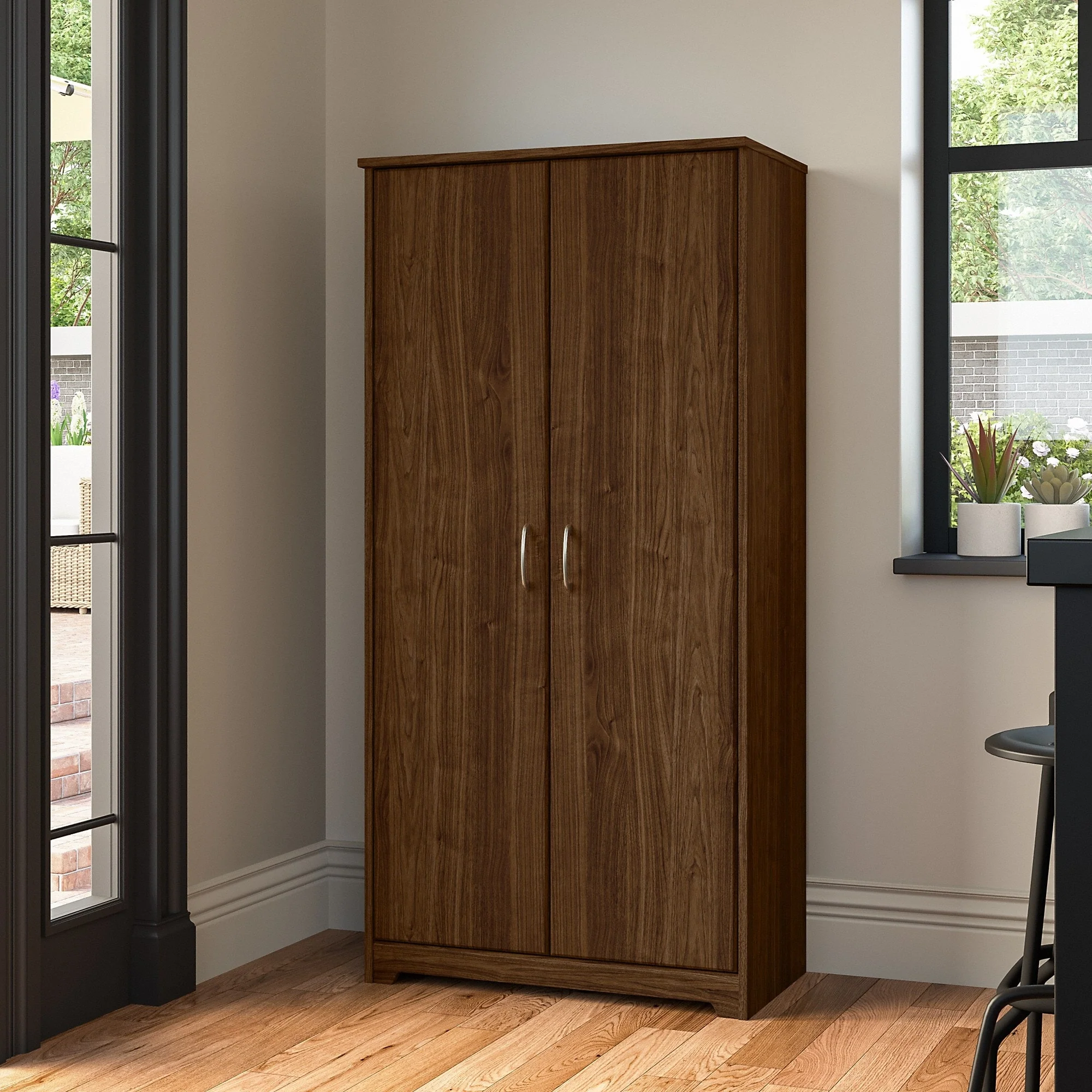 Cabot Tall Kitchen Pantry Cabinet with Doors by Bush Furniture