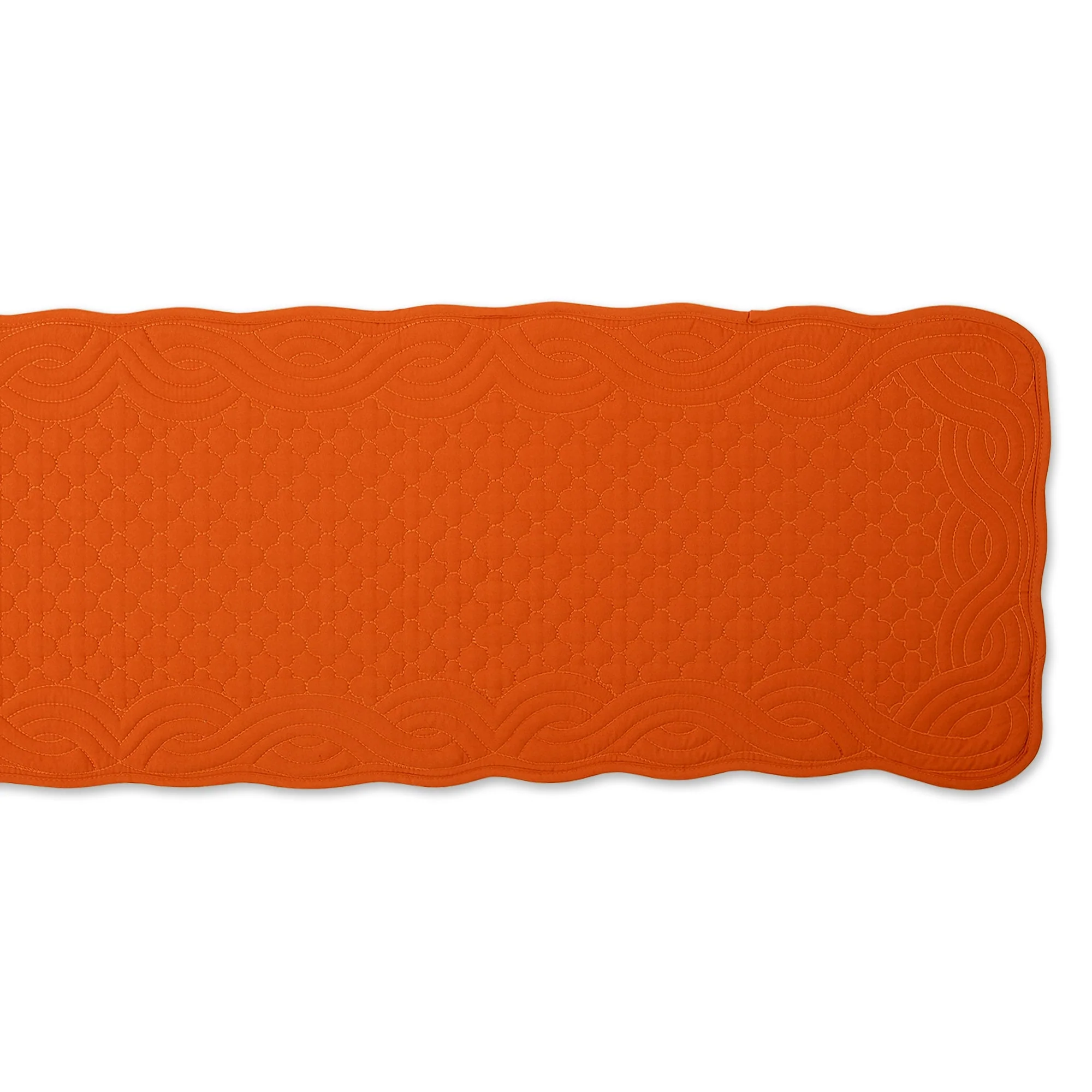 Pumpkin Spice Quilted Farmhouse Table Runner 13X72