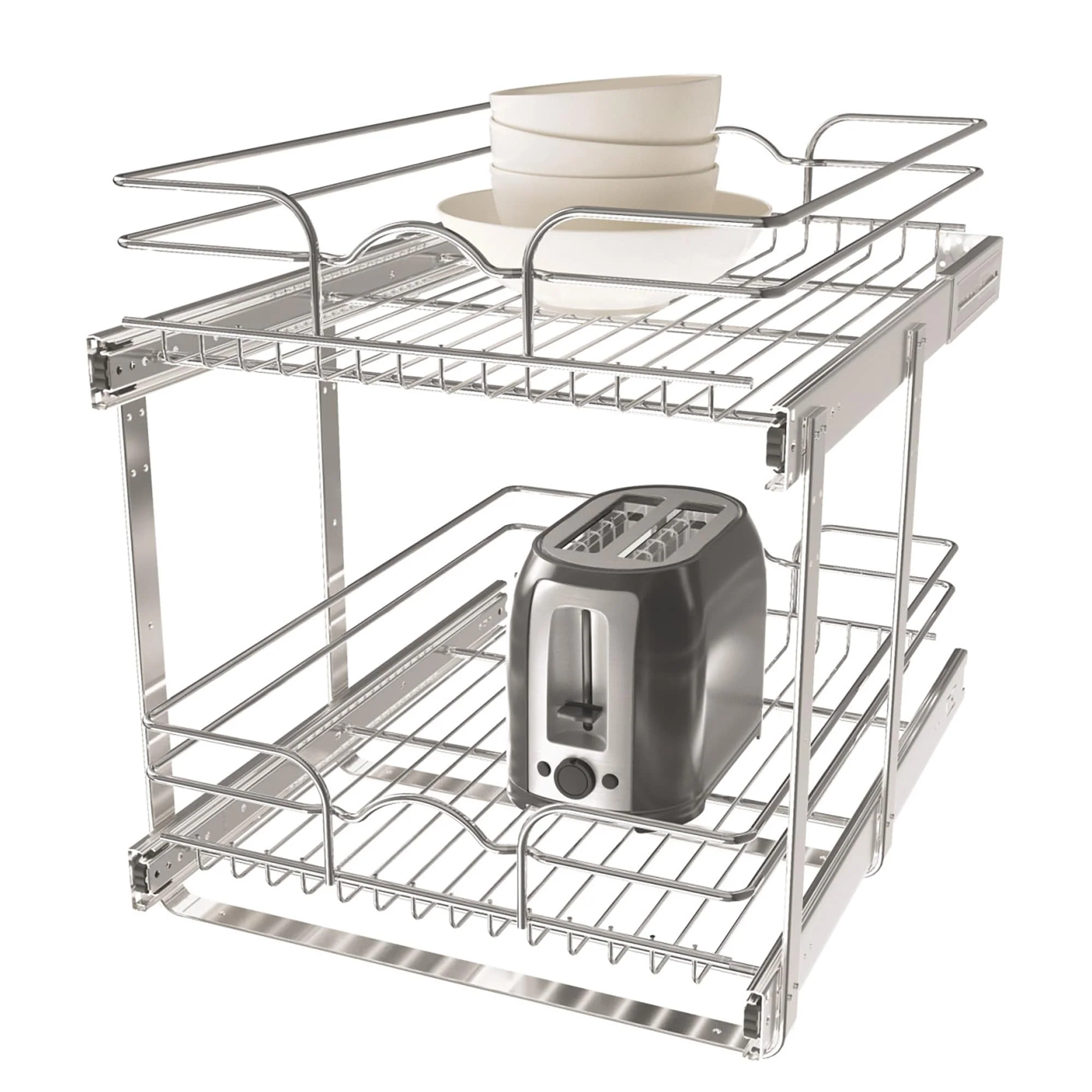 Rev-A-Shelf Kitchen Cabinet Pullout Shelf Organizer, 24 x 22 In, 5WB2-2422-CR-1