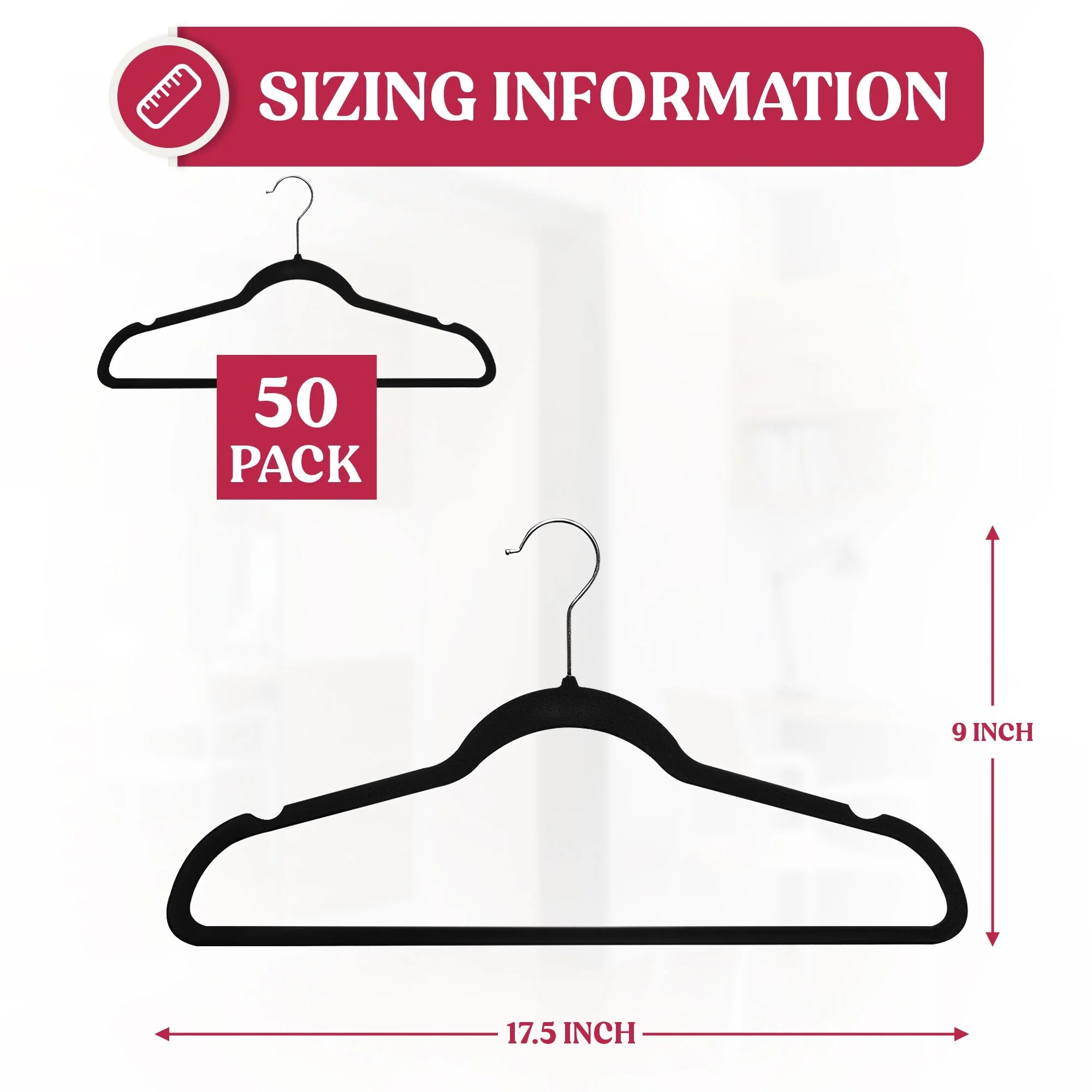 Velvet Hangers Space Saving Non-Slip with Swivel Hooks Cloth Hangers