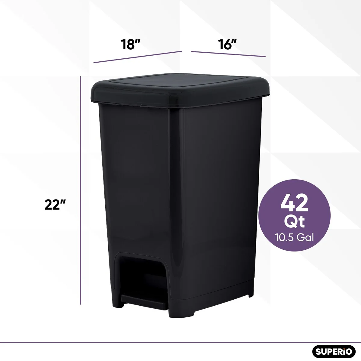 10.5 gal Slim Step Trash Can