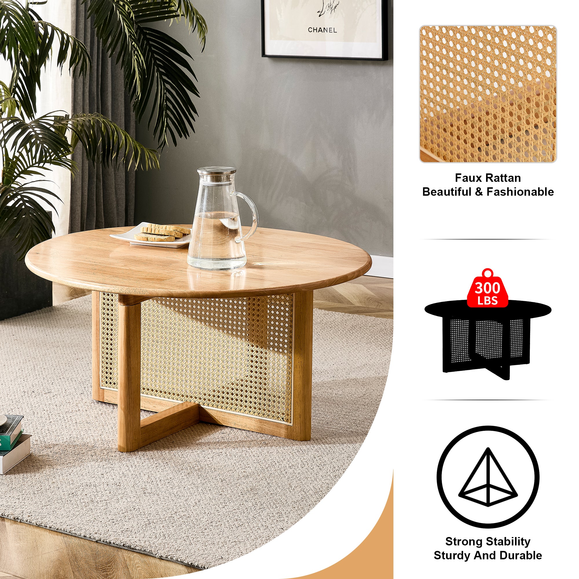 Naturally Elegant Wooden Coffee Table