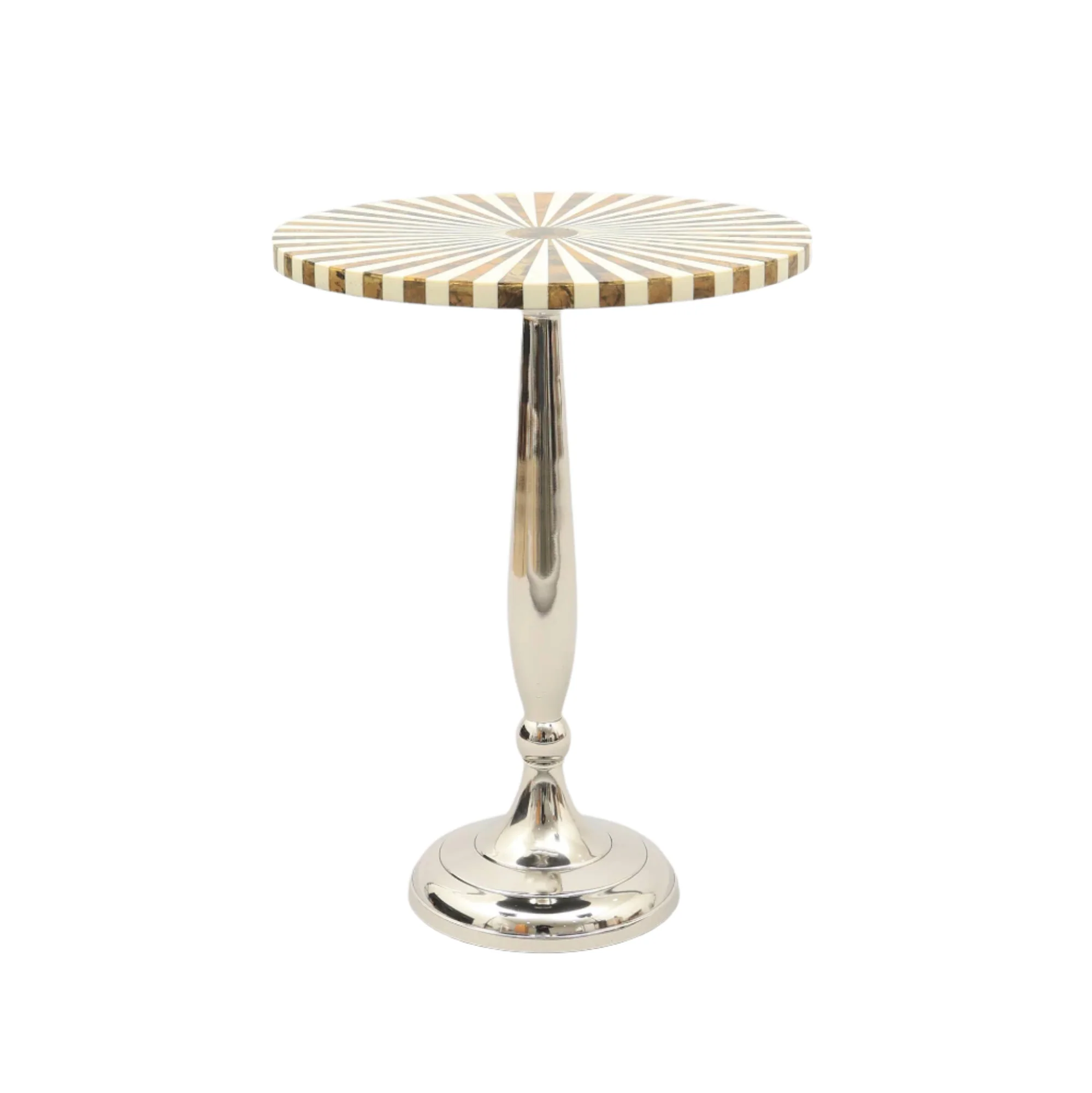 Decorative & Modern Nickel-Plated Resin Side Table-15X15X21