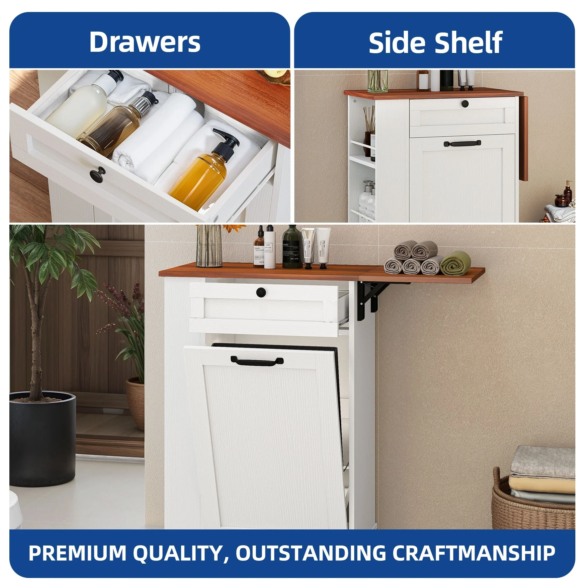 Hidden Trash Can Cabinet Tilt Out Trash Bin Cabinet With Drawer