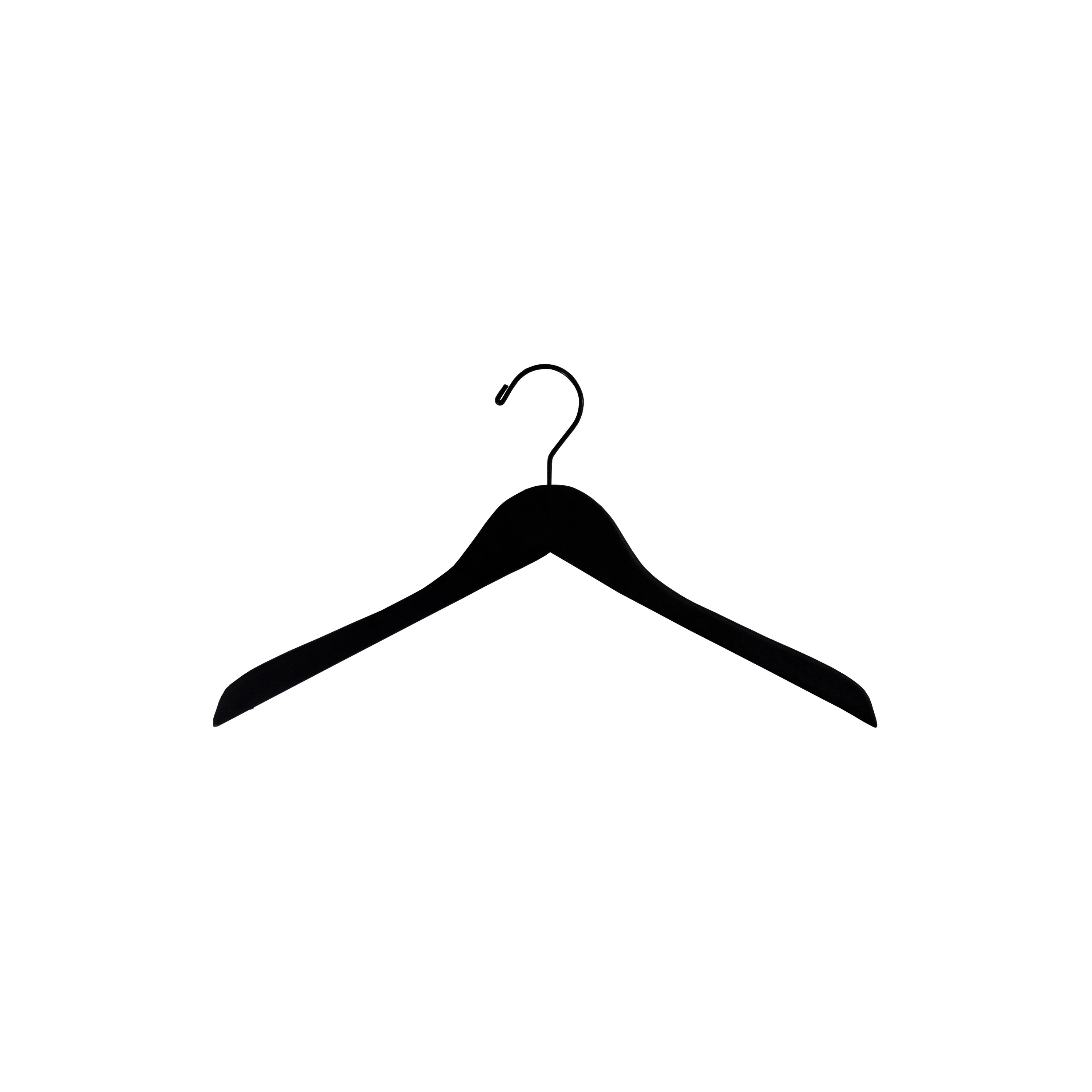 Matte Black Wooden Top/Coat Hanger, 17