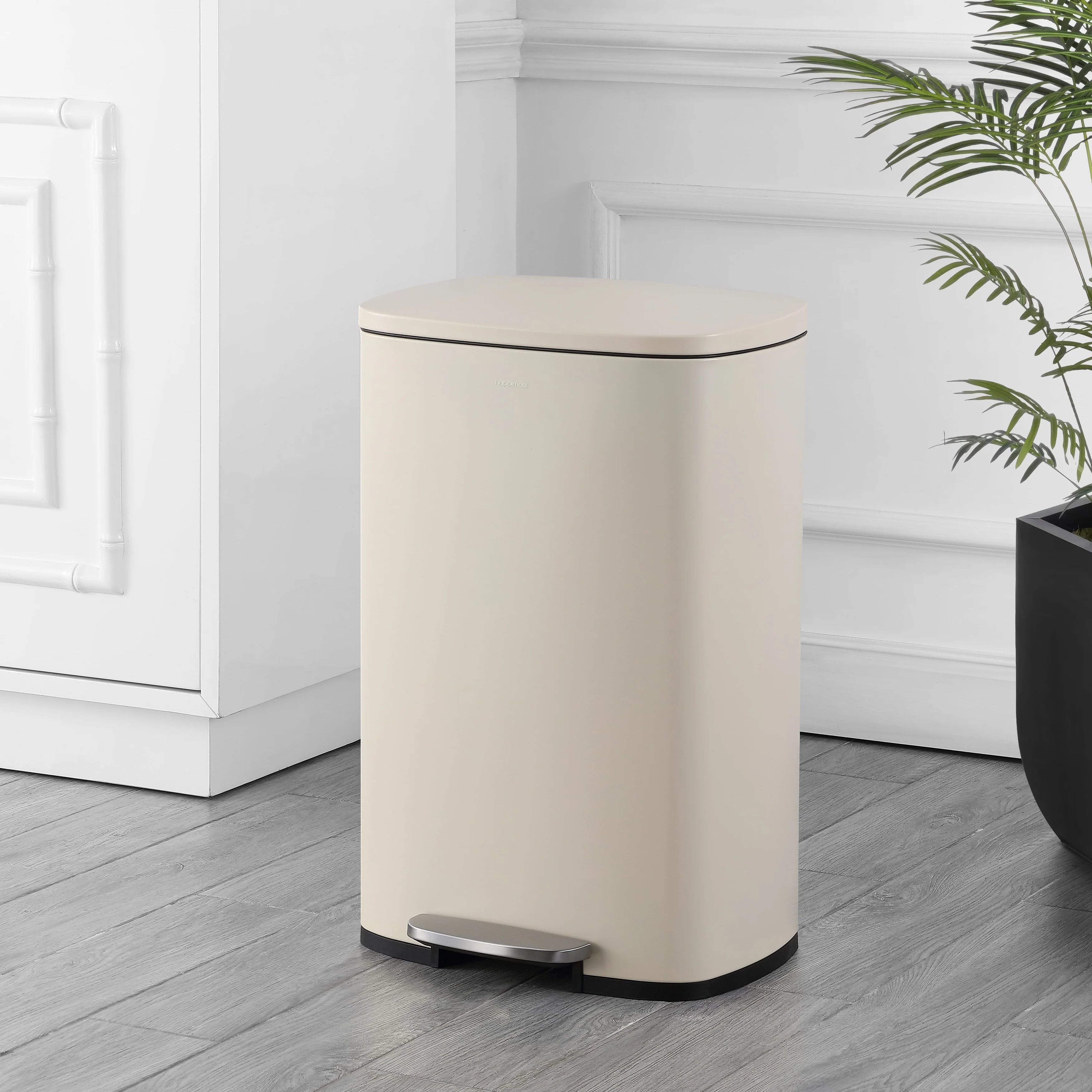 happimess 13-Gallon Trash Can with Soft-Close Lid and FREE Mini Trash Can