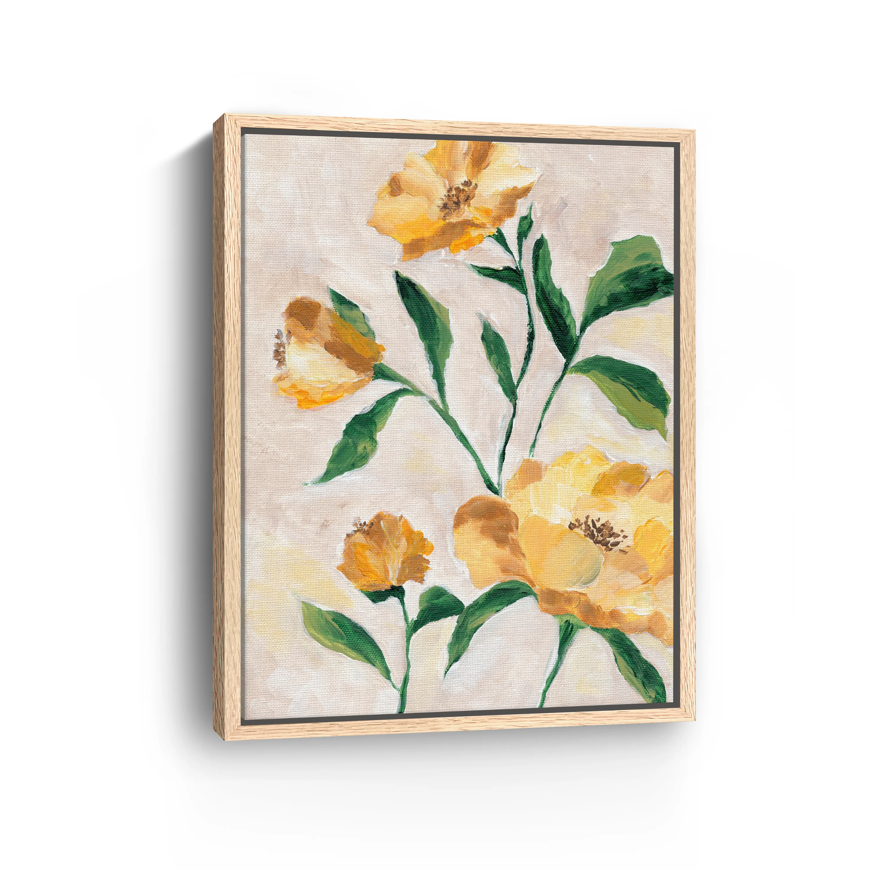Yellow Camellia Canvas Giclee