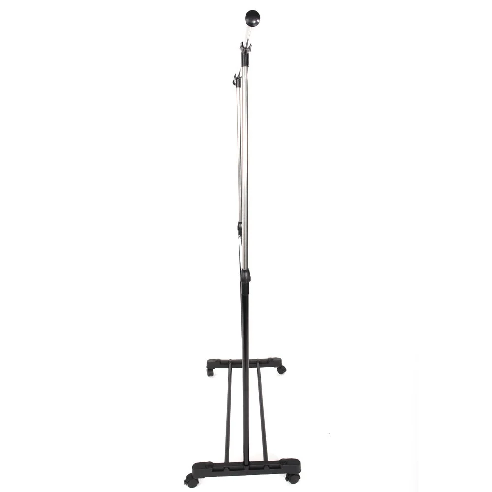 Single-bar Horizontal-stretching Stand Clothes Rack Black