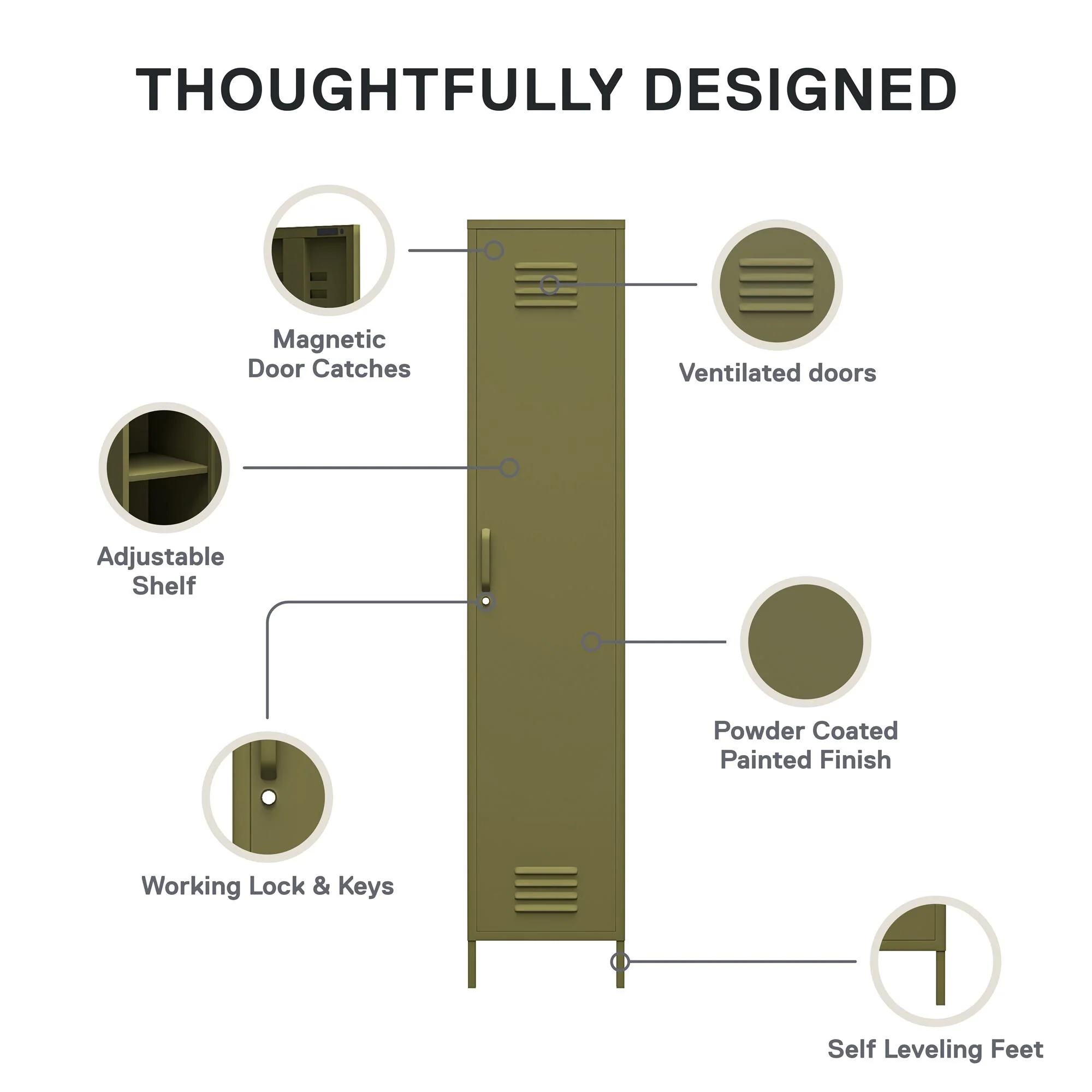 Systembuild Evolution Bonanza Single Metal Locker Storage Cabinet