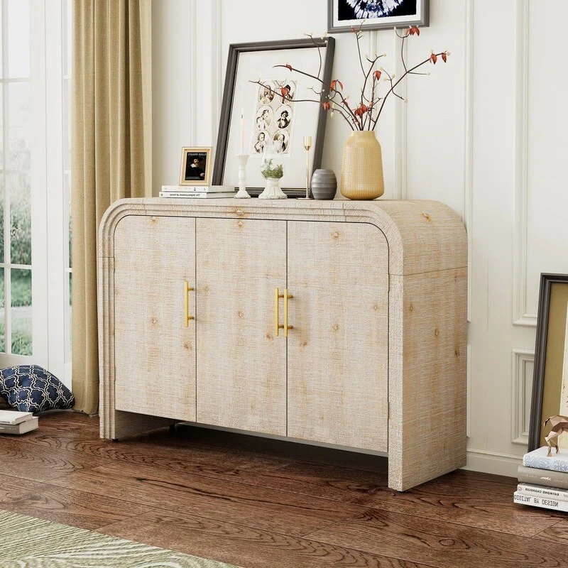 47.2''W Sideboard with Gold Handles and Adjustable Dividers - N/A