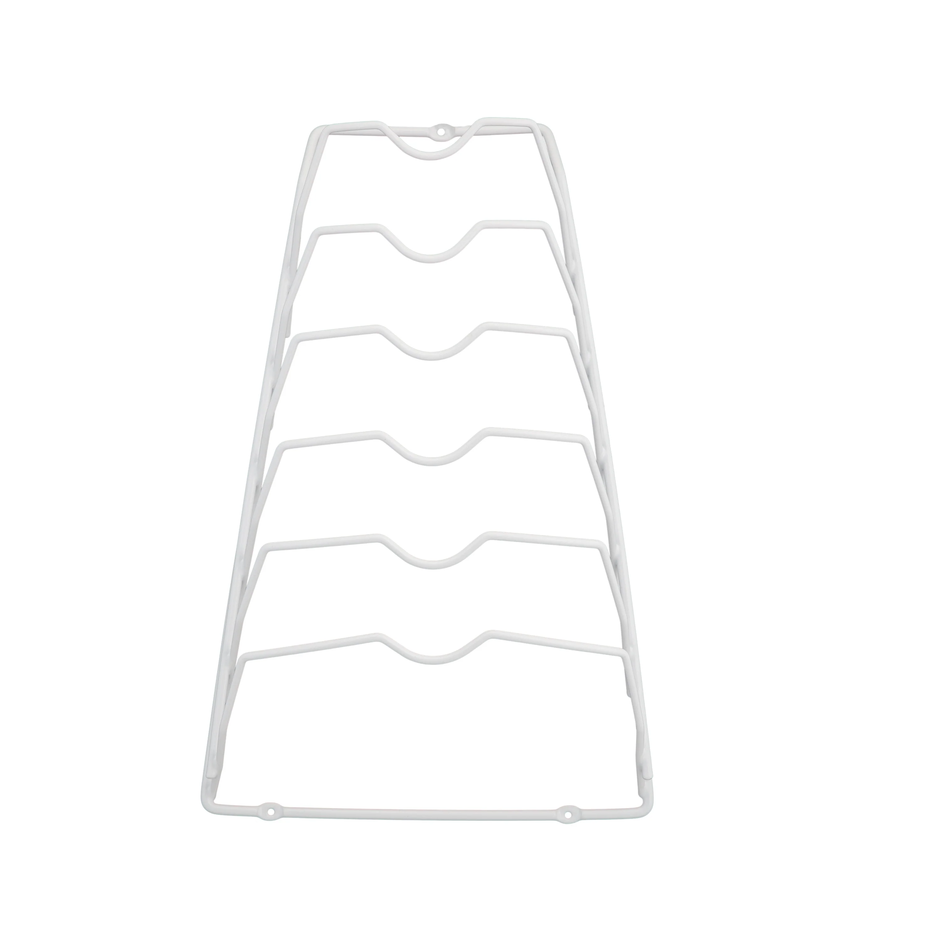 Organize It All 6 Section Cabinet Door Lid Rack in White - 10.62 x 4.00 x 16.62