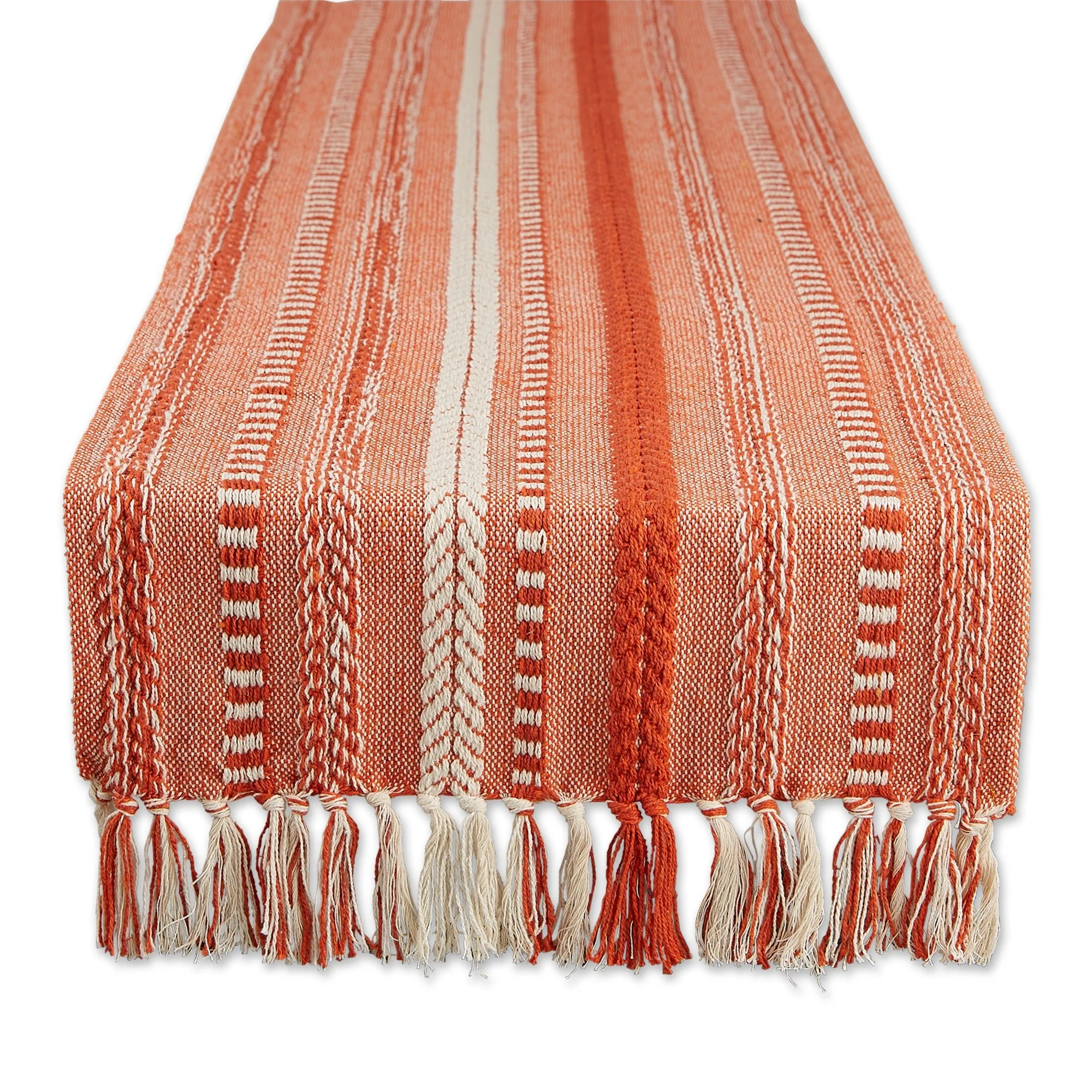 Vintage Red Braided Stripe Table Runner 15X108