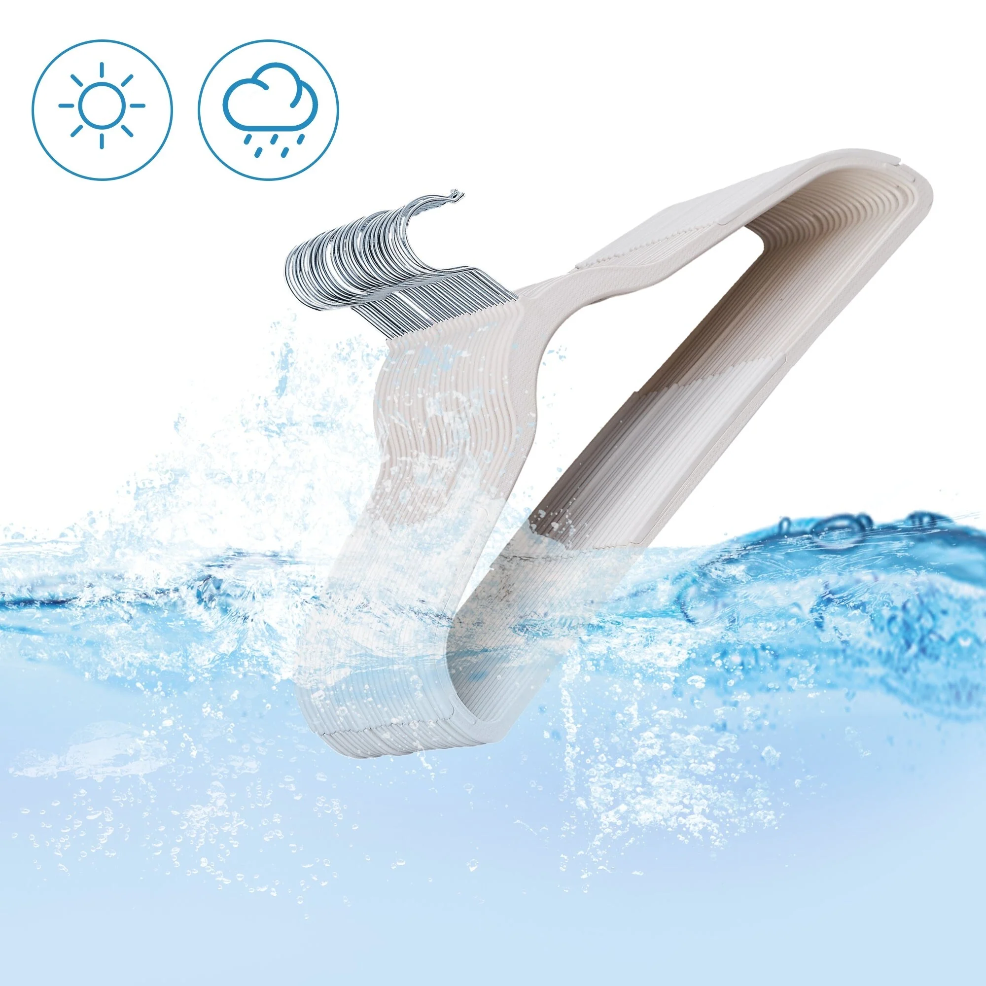 Clothes Hangers Plastic Coat Hangers Non-Slip Space-Saving Swivel Hook