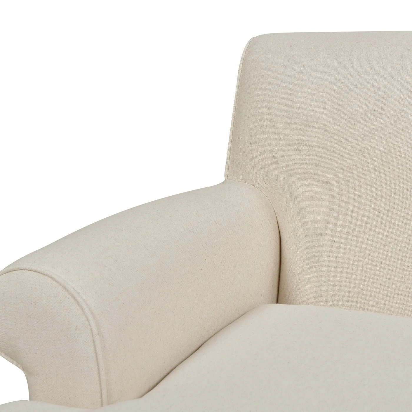 Cobaltex Upholstered Arm Chair with Metal Casters and Rolled Arms