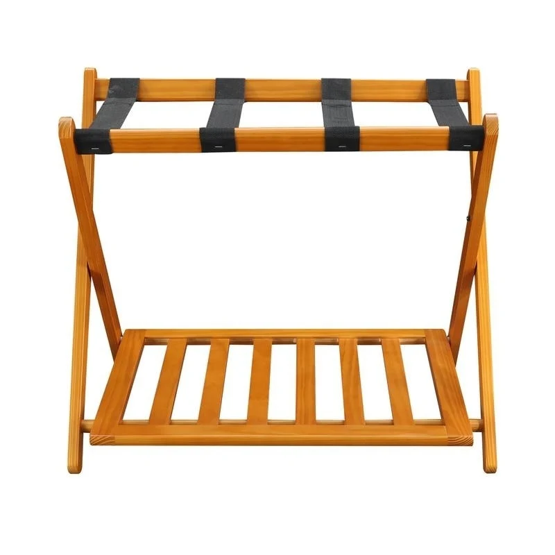 Hotel-style Luggage Rack with Shelf