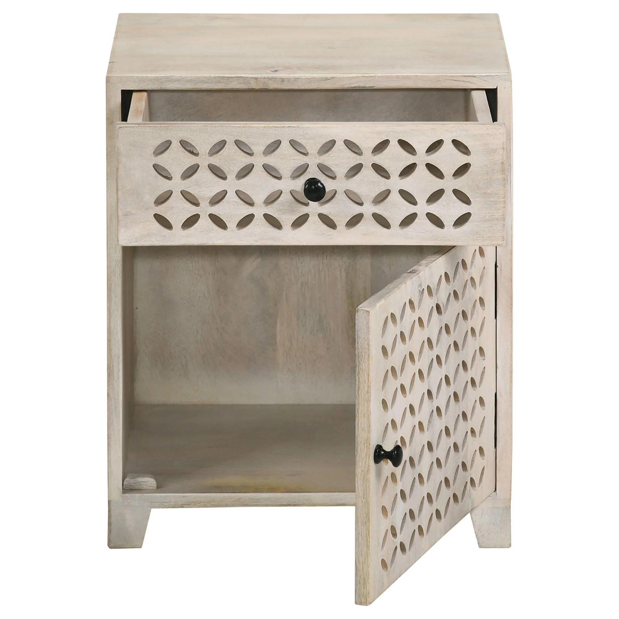 White Washed Accent Cabinet