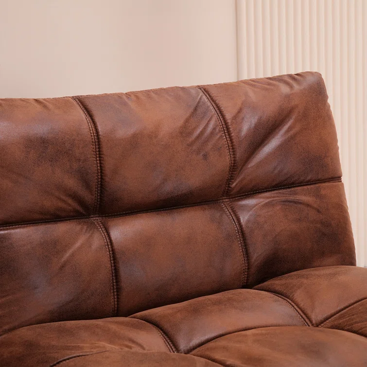 Besharat 70.5" Wide Faux Leather Split Back Convertible Sofa