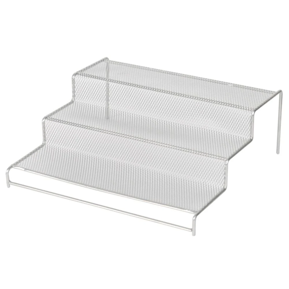 YBM Home Kitchen Mesh 3 Tier Spice Rack Step Shelf Organizer, Multipurpose,