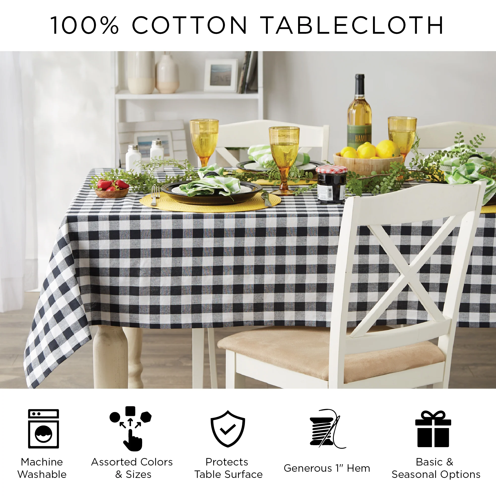 Spring Plaid Tablecloth
