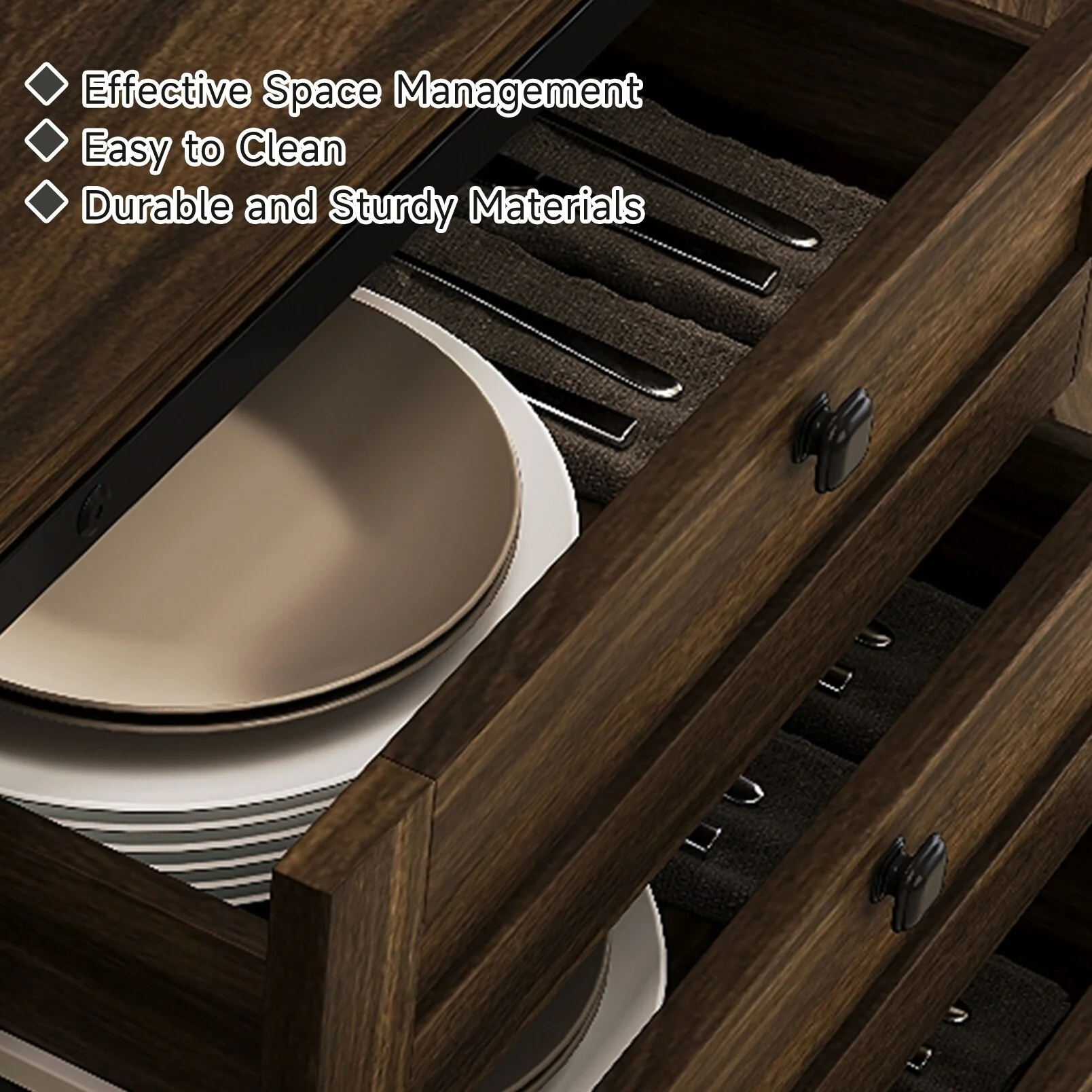 Romision Buffet Sideboard Cabinet with Doors