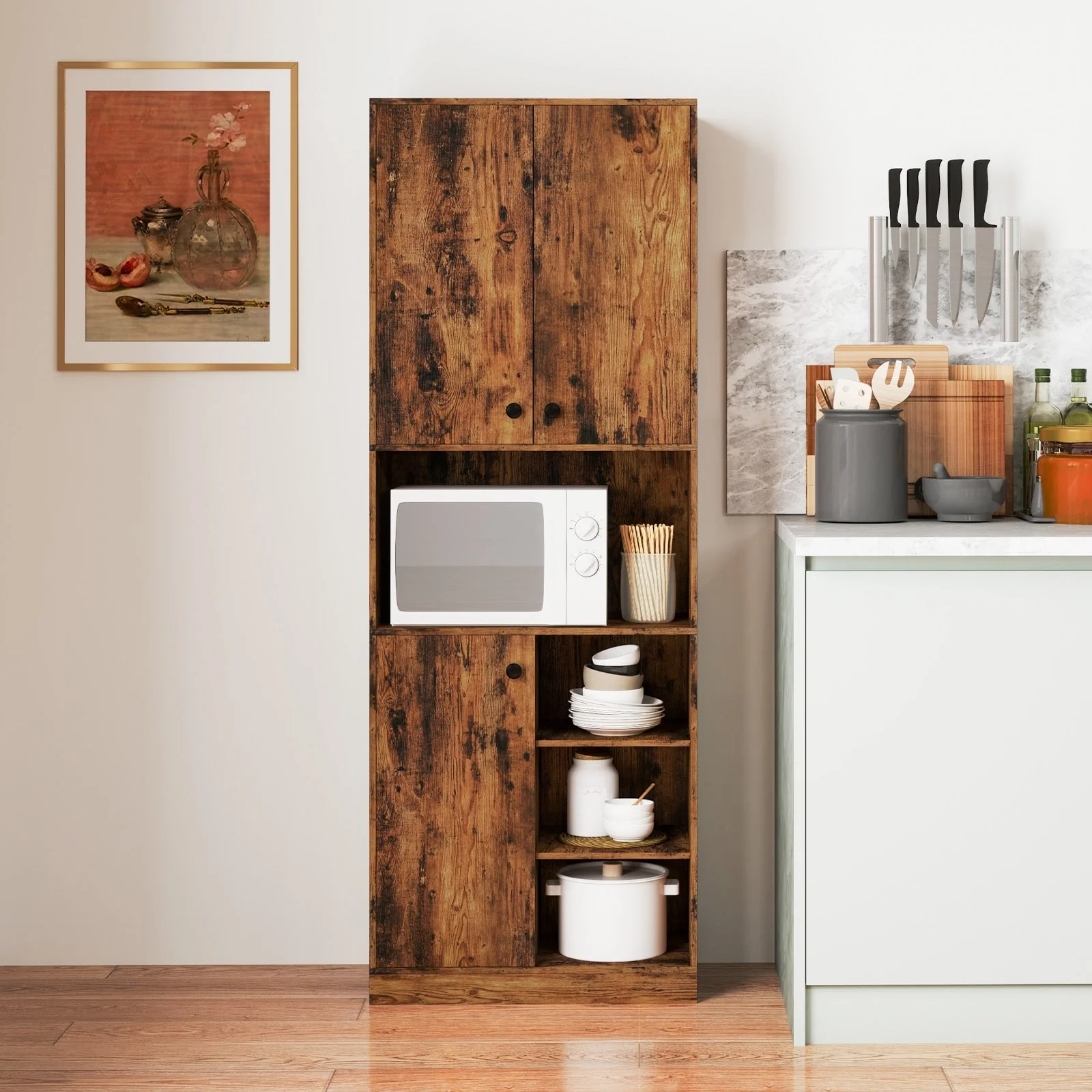 Costway Kitchen Pantry Storage Cabinet 65.5
