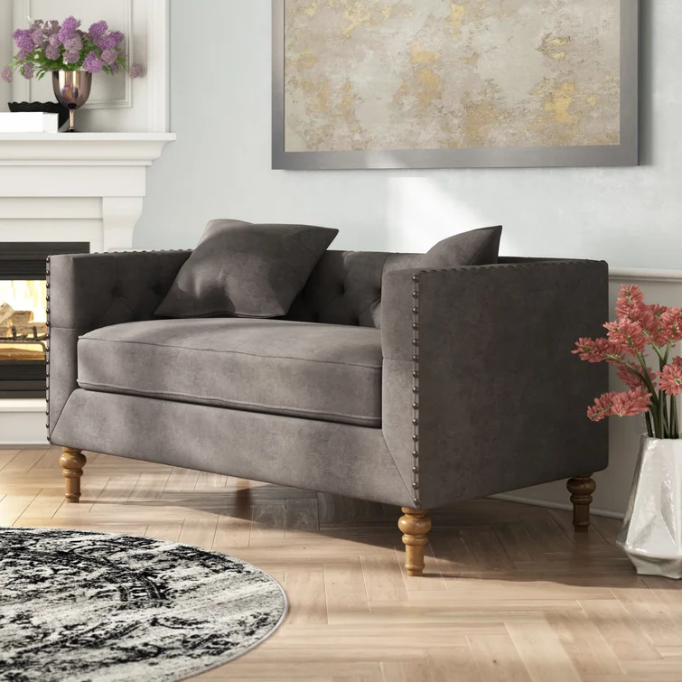 Herlinda 62'' Velvet Loveseat