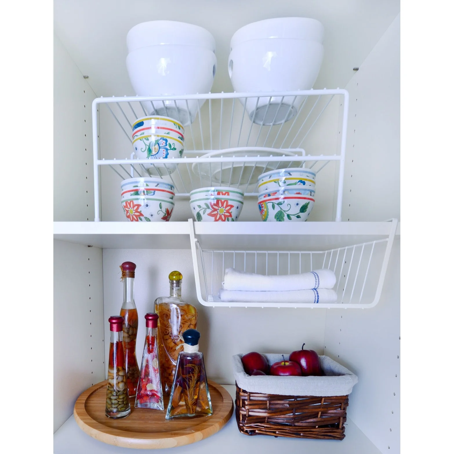 Organized Living Small White Under-cabinet Basket