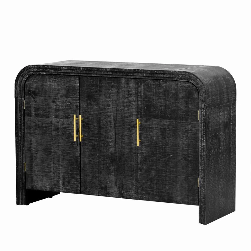 47.2''W Sideboard with Gold Handles and Adjustable Dividers - N/A