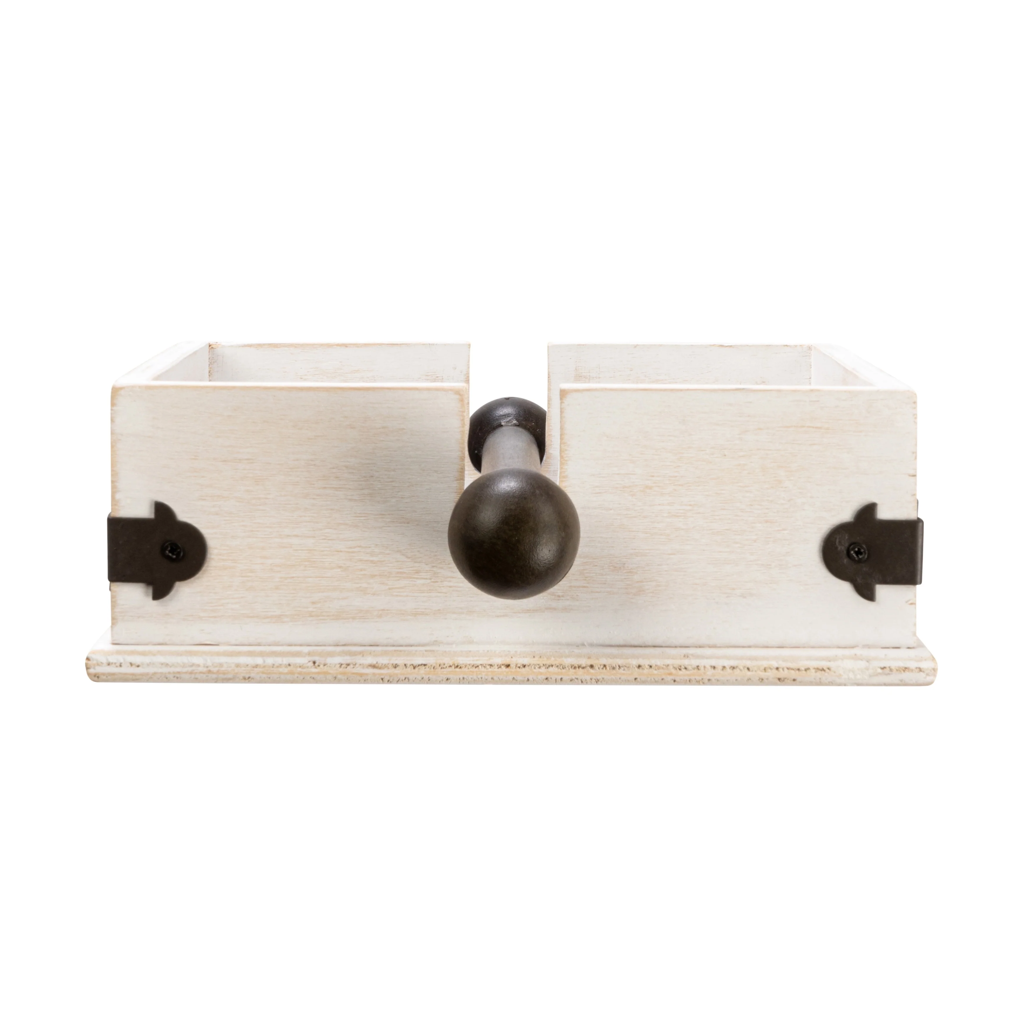 Wood Napkin Holder with Metal Bar