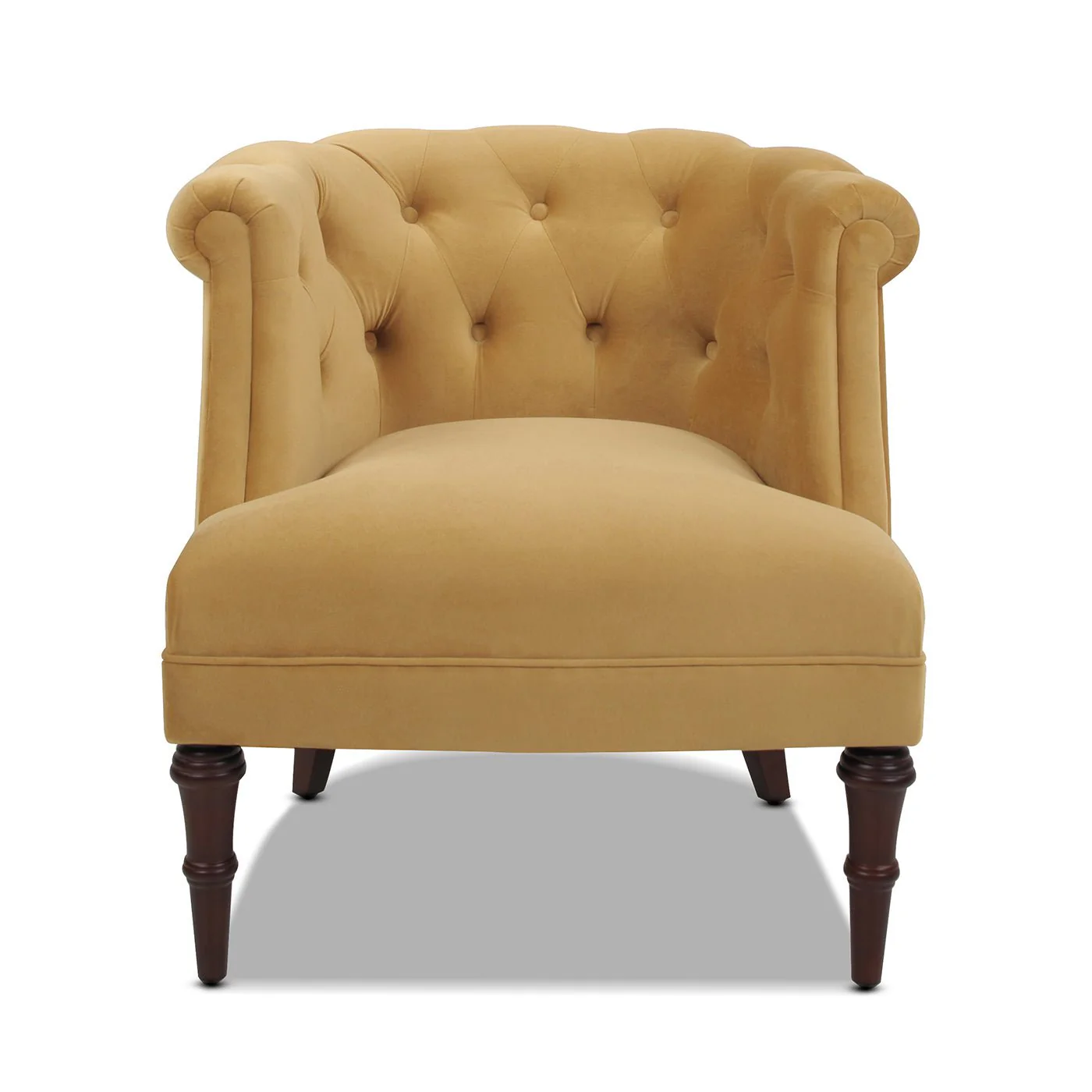 Comforts Upholstered Accent Chair with Recessed Arms and Barrel Design