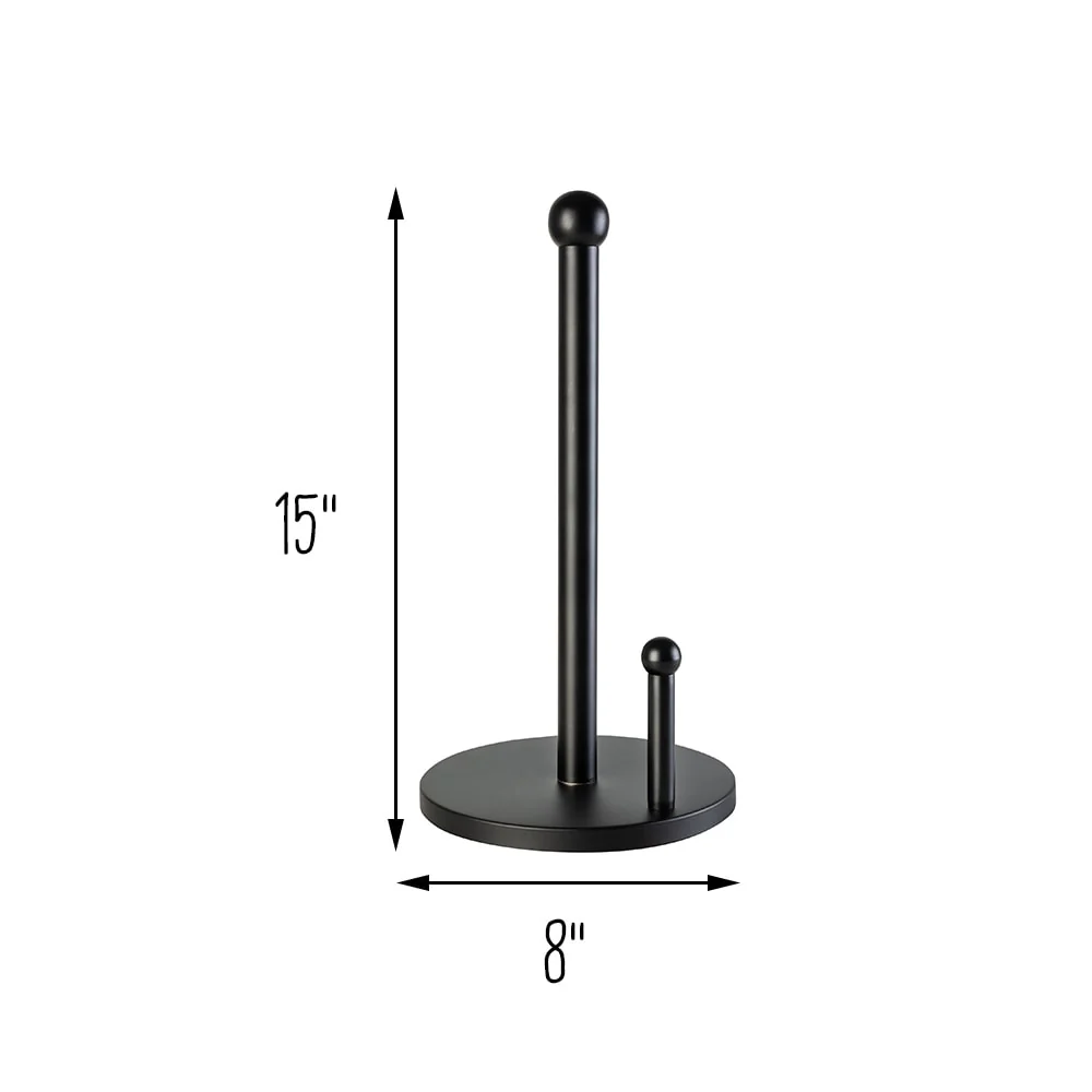 Honey-Can-Do Black Steel Paper Towel Holder