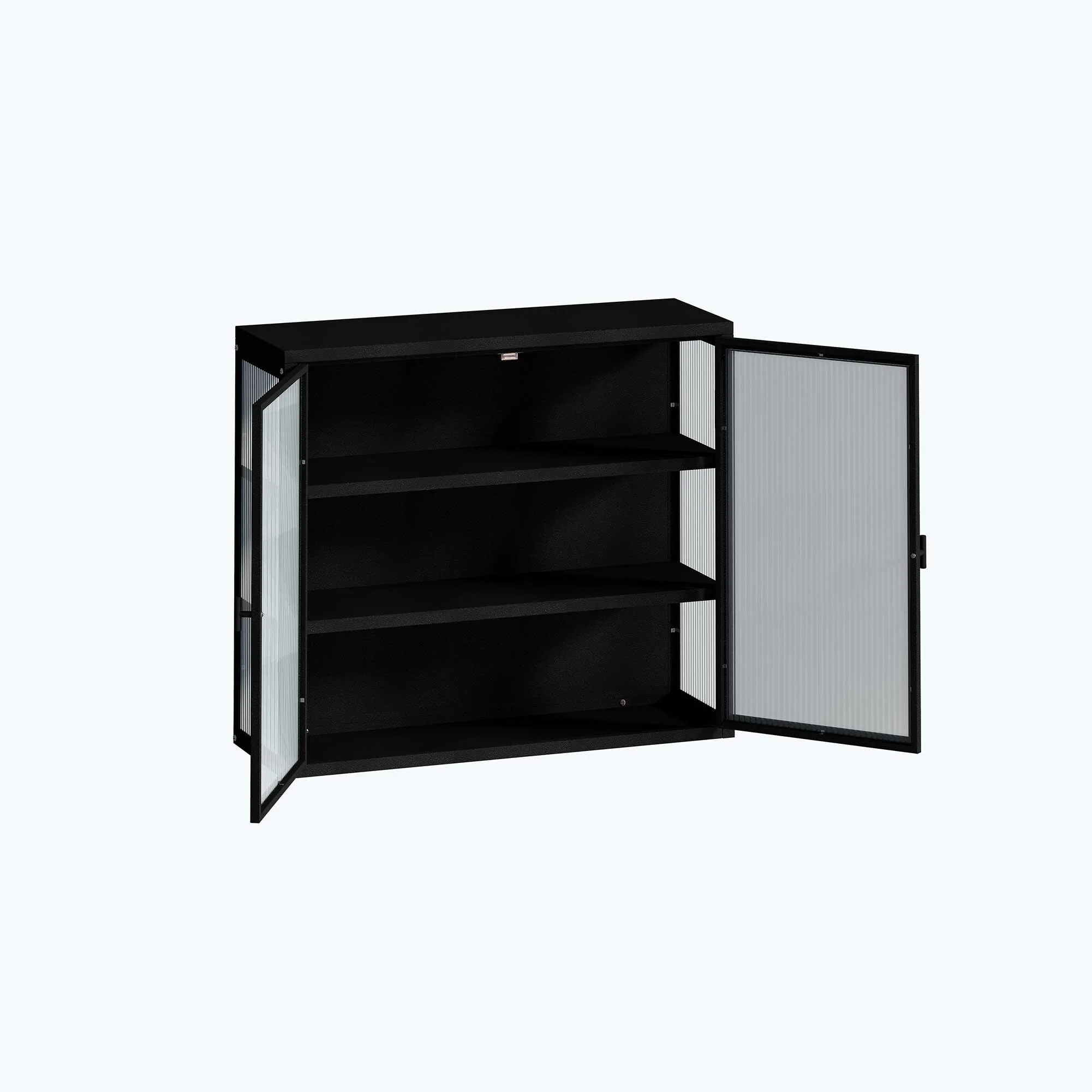 Retro Style Glass Door Wall Cabinet