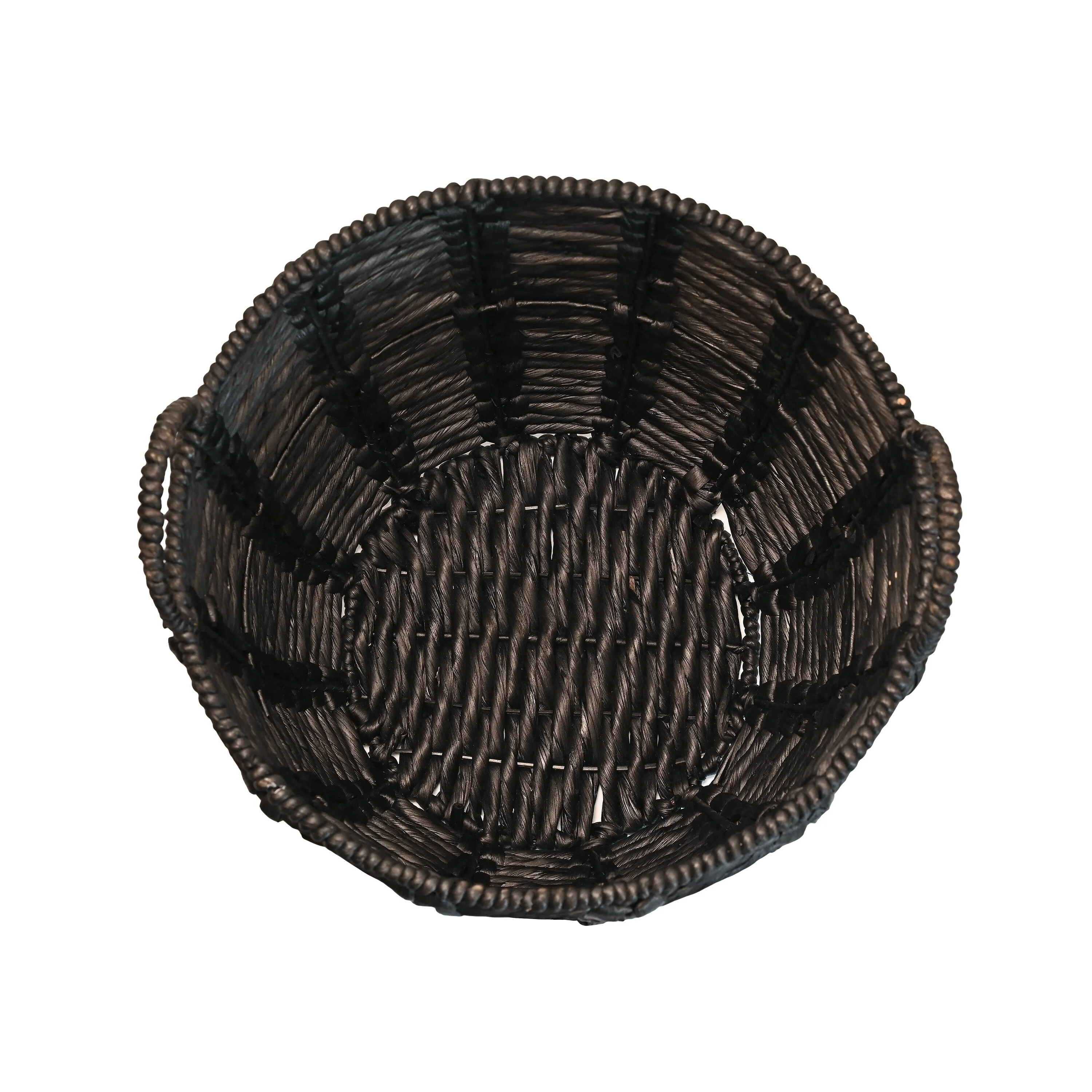 happimess Bohemian Hand-Woven Abaca Basket with Handles