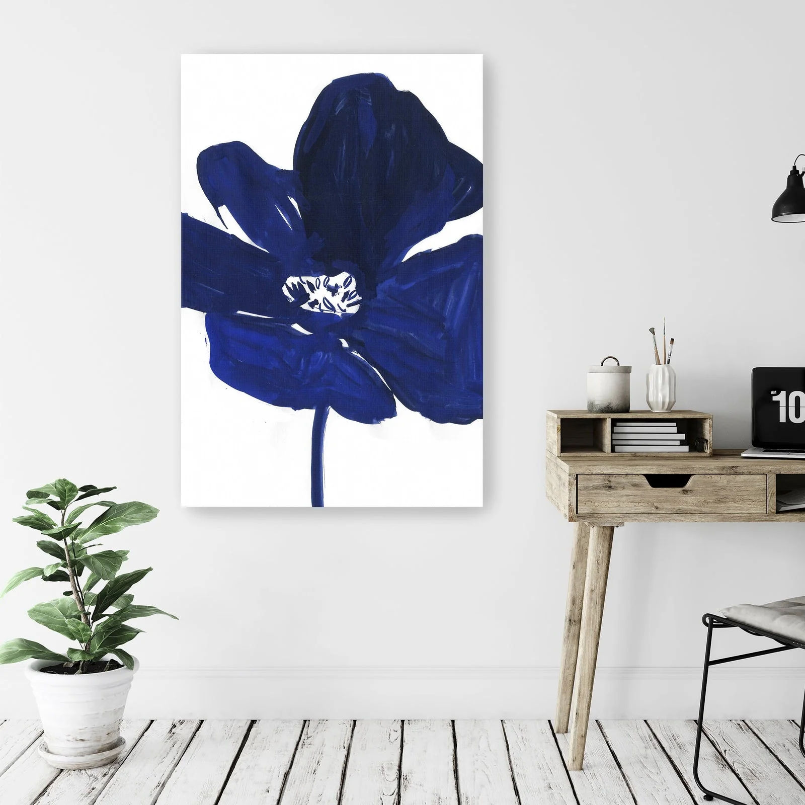 Indigo Petal I Canvas Giclee Wall Art