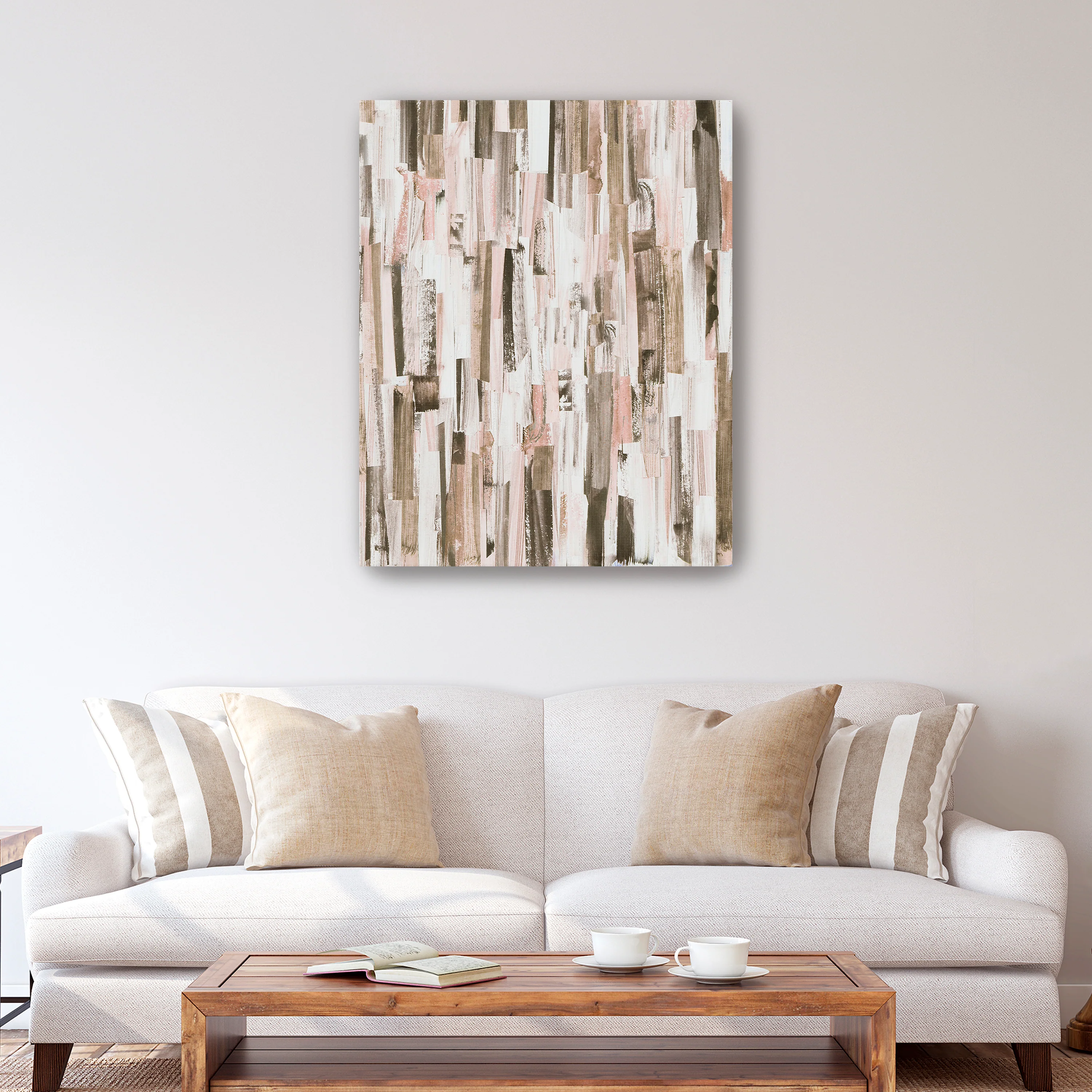 Parallel Brown Canvas Giclee