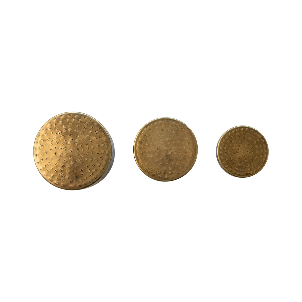 Hammered Debossed Aluminum Containers, Set of 3 - 6.0