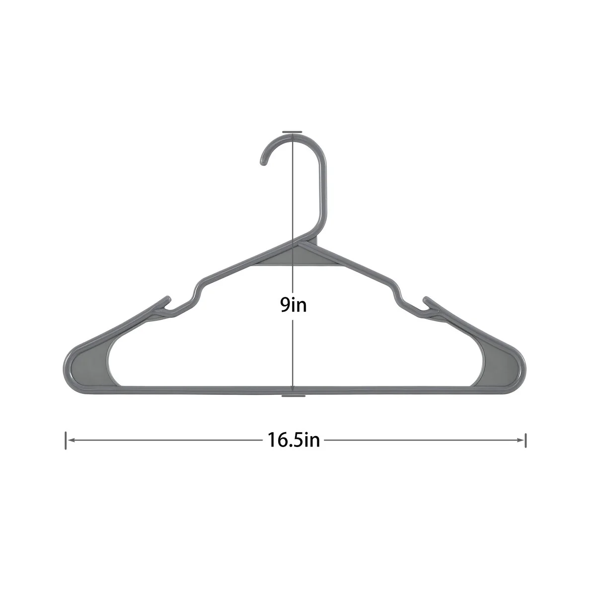 Javlergo 25/50 Pack Plastic Hanger, Space Saving, Sturdy Heavy Duty Clothing Notched Hangers